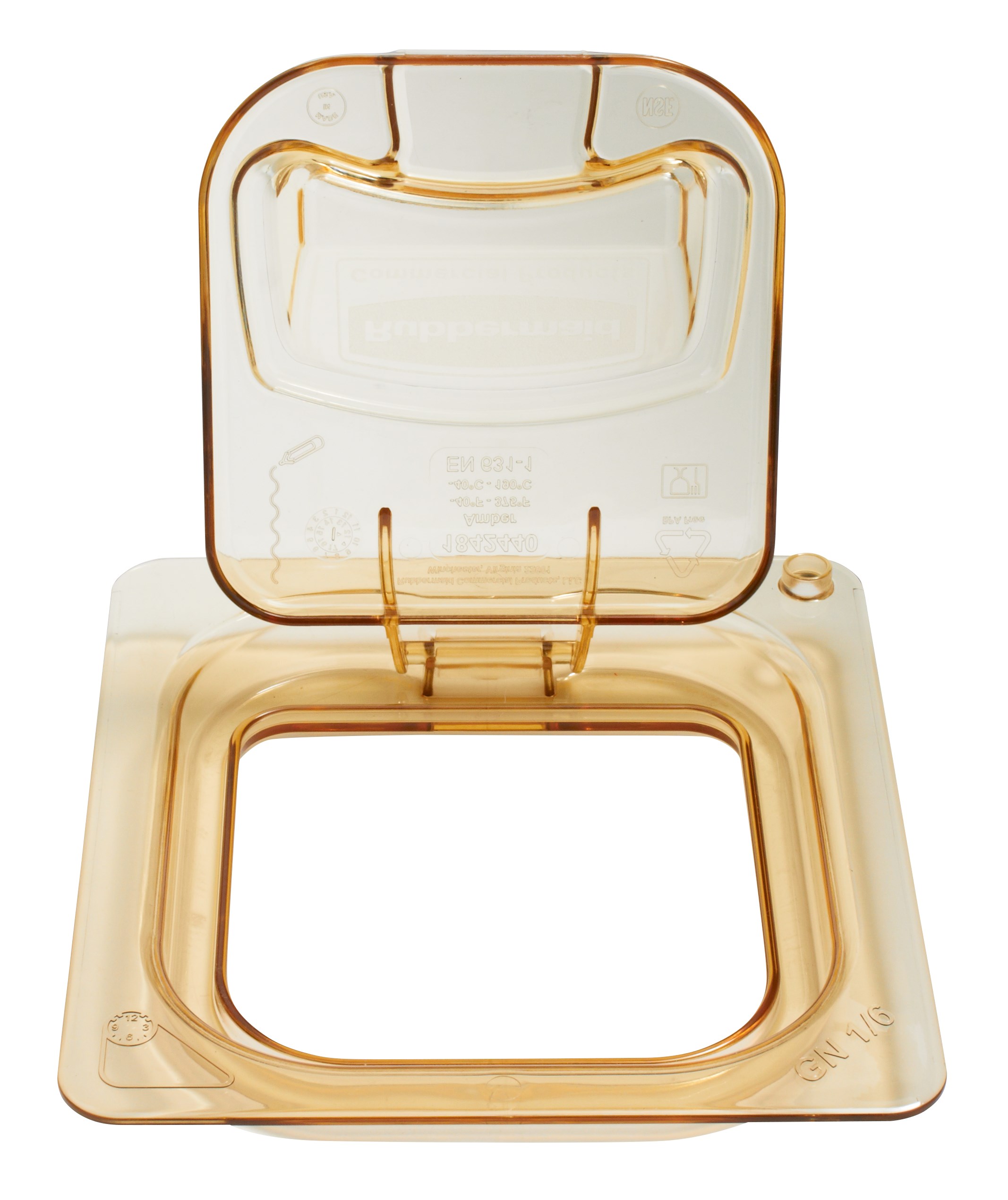 Flip lids allow of easy access to pan contents without having to remove the entire lid.  Available in both notched and solid versions.