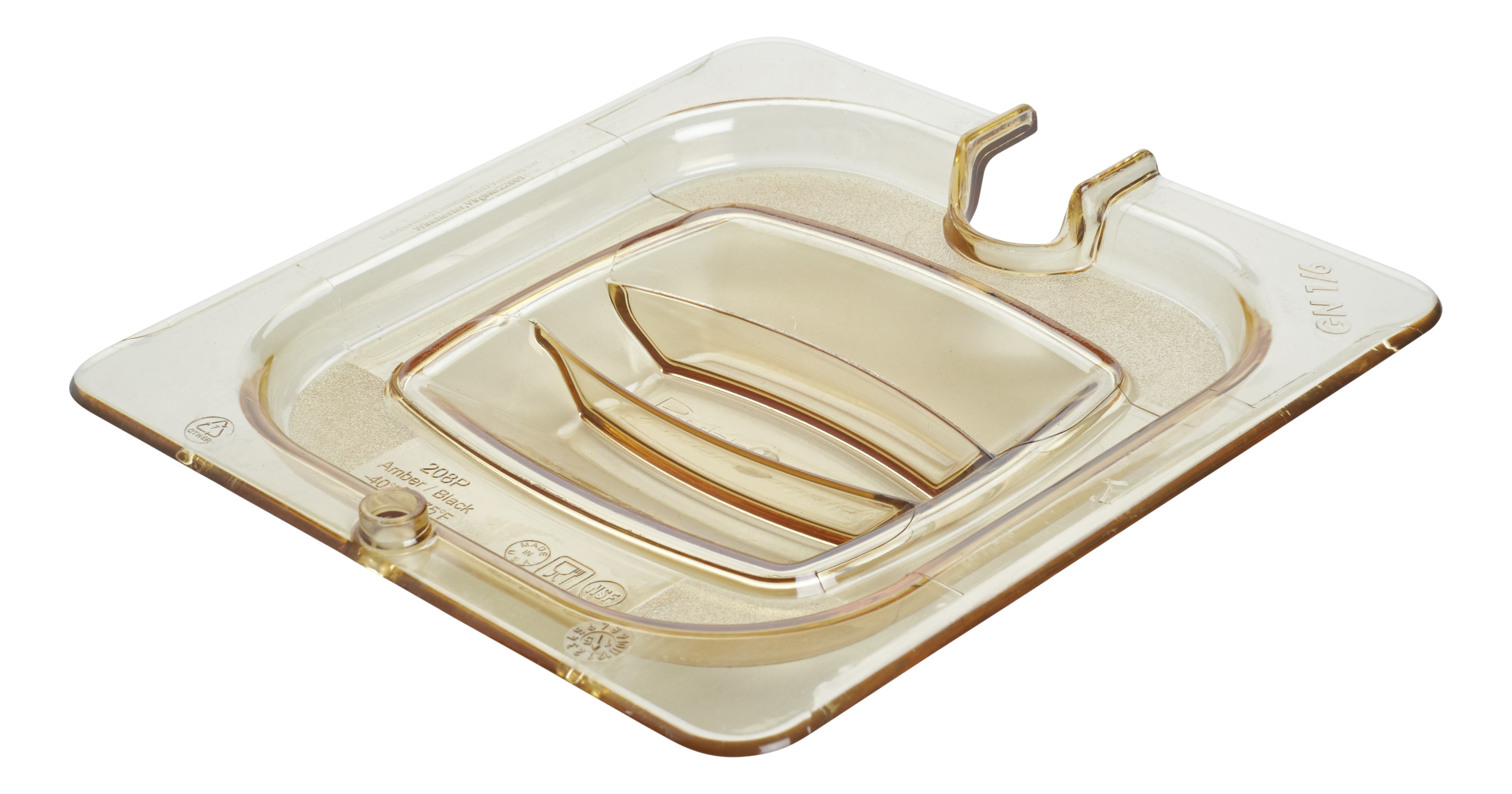 Heavy Duty hot insert pan cover with handle and notch, allowing spoon to be easily available while food remains covered