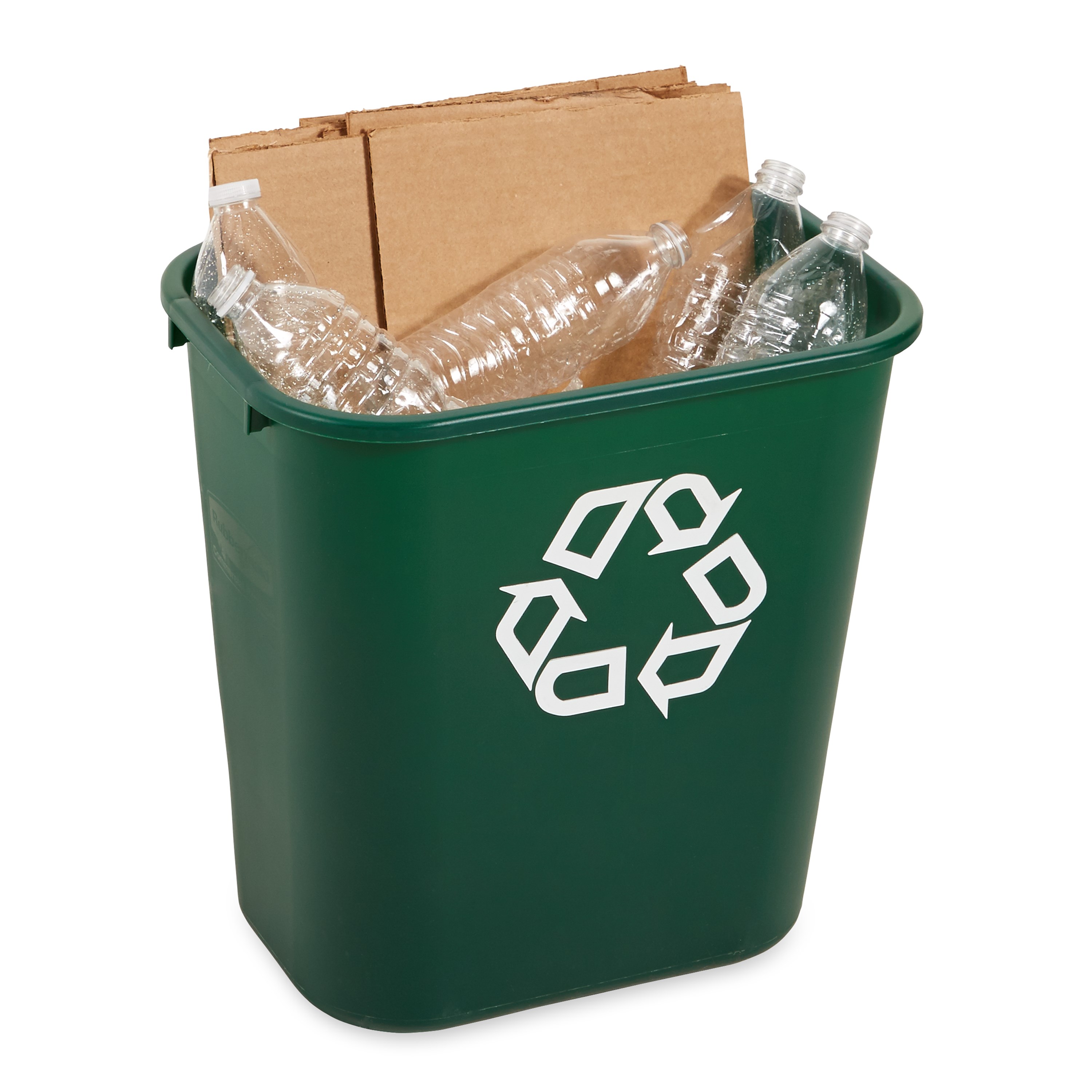 The Rubbermaid Commercial Deskside containers are space-efficient, economical, and an easy and an effective deskside recycling solution.