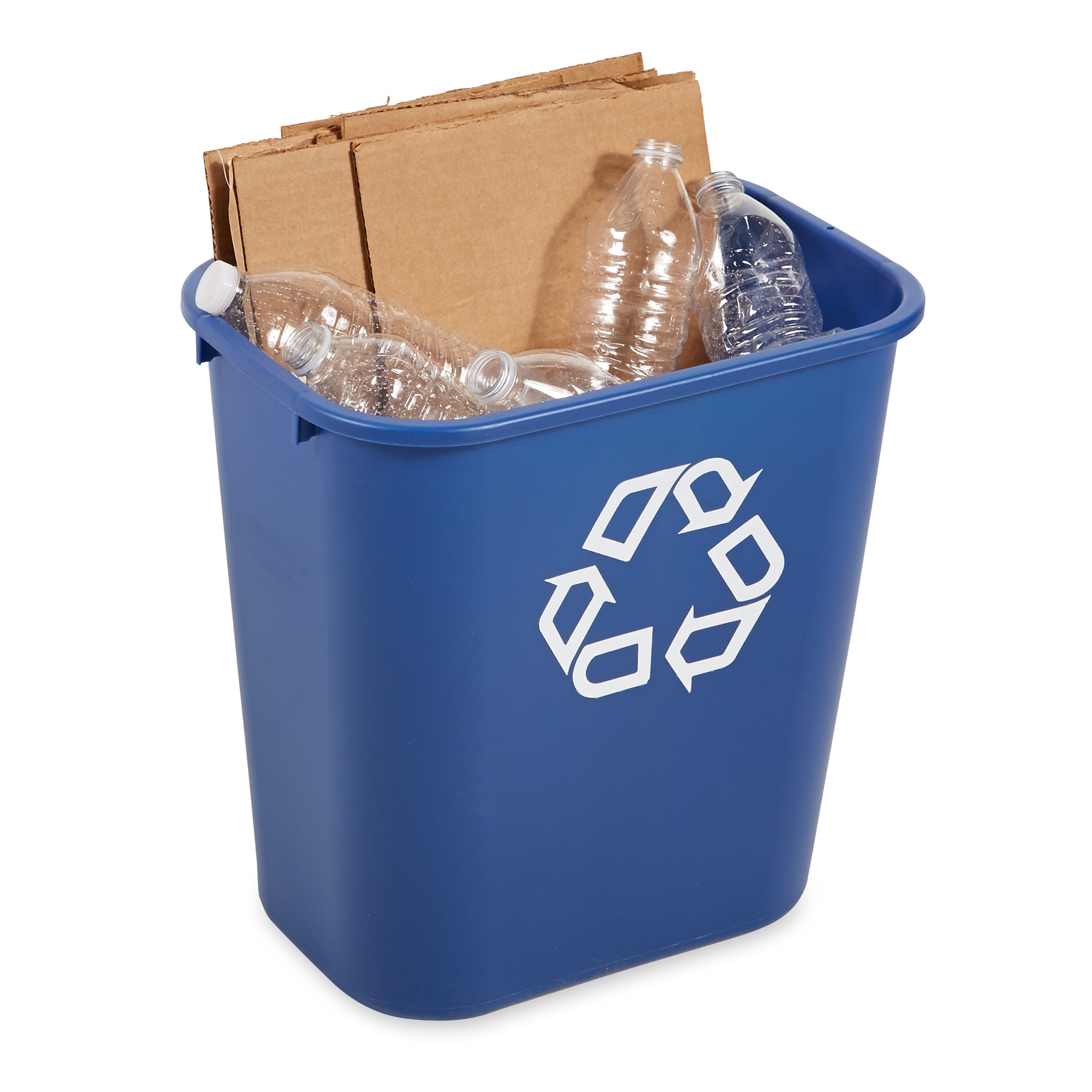 The Rubbermaid Commercial Deskside containers are space-efficient, economical, and an easy and an effective deskside recycling solution.
