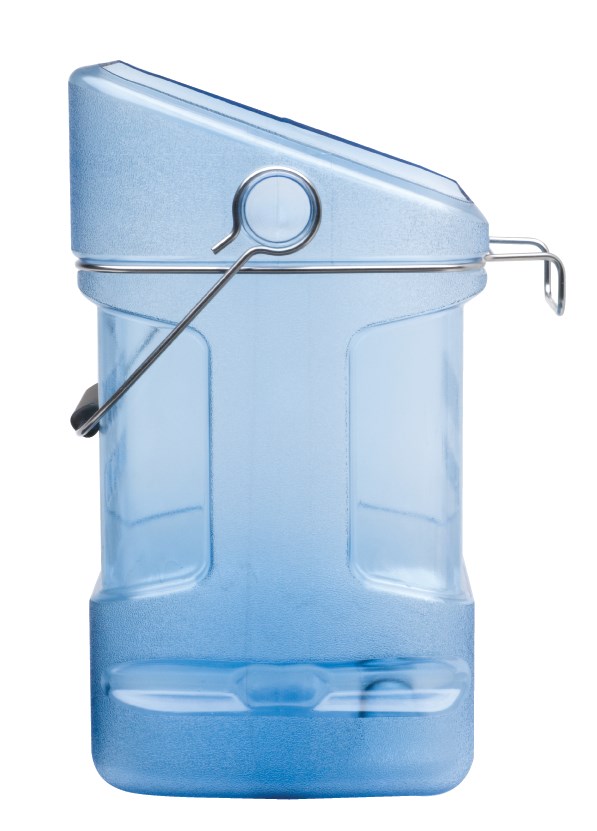The Rubbermaid Commercial Ice Bucket Tote with Bin Hook Adapter provides sanitary, safe transport for ice.