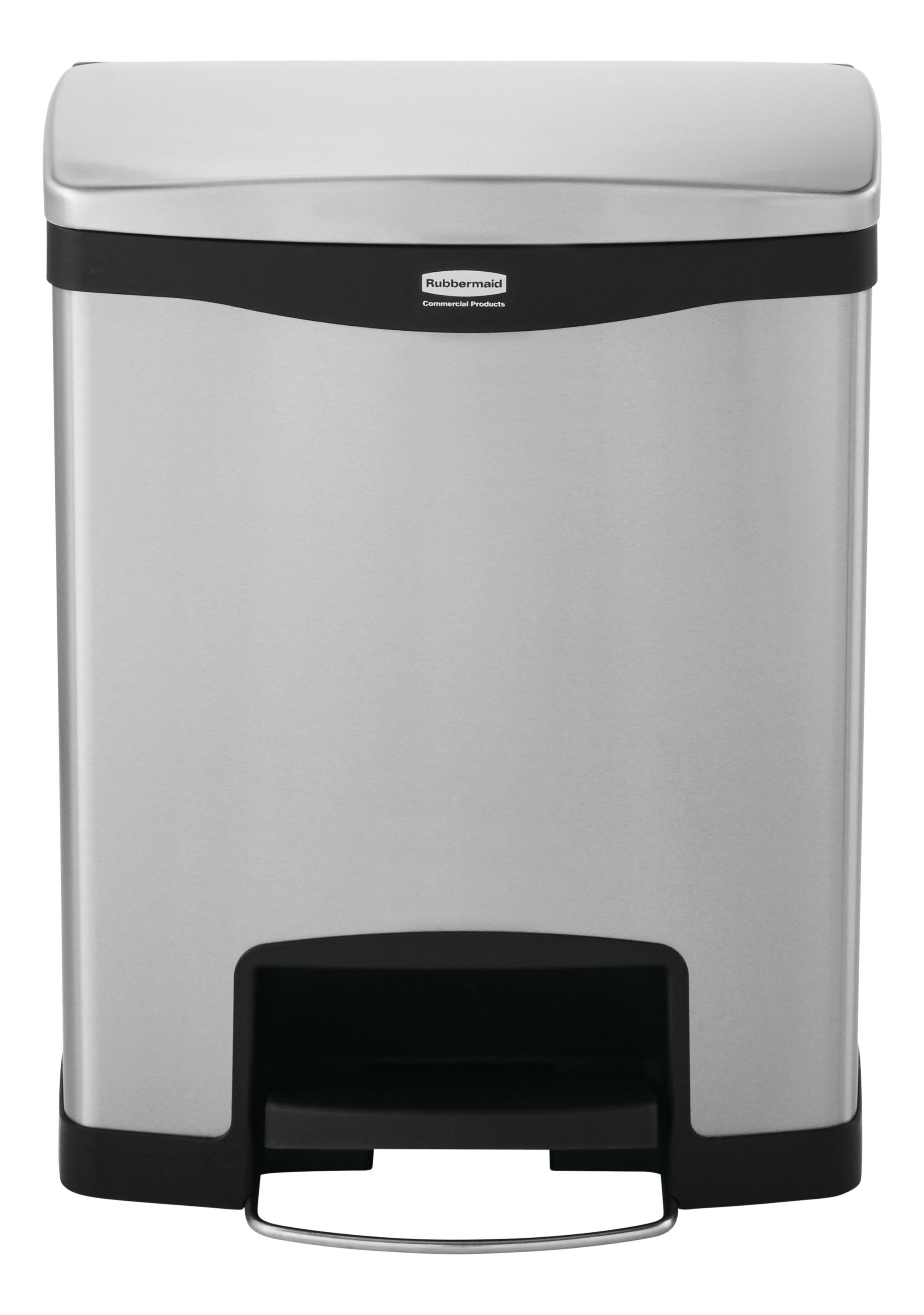 The Rubbermaid Commercial Impressions™ Step-On Container features a slim profile and small footprint to fit in tightest spaces. Impressions™ Step-On containers are constructed with premium-quality materials and meet the needs of any environment with efficiency, safety, and durability.