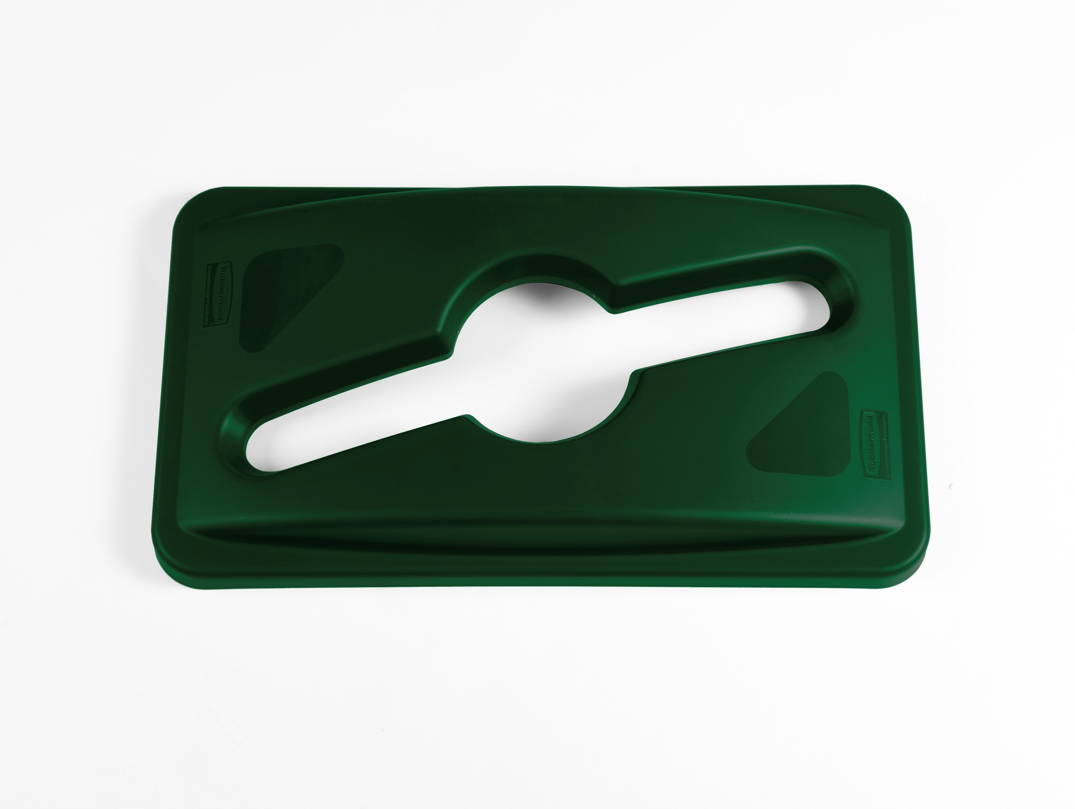 Slim Jim® Recycling Lids facilitate waste and recycling sortation with interchangeable, color-coded tops.