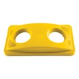 Slim Jim® Recycling Lids facilitate waste and recycling sortation with interchangeable, color-coded tops.