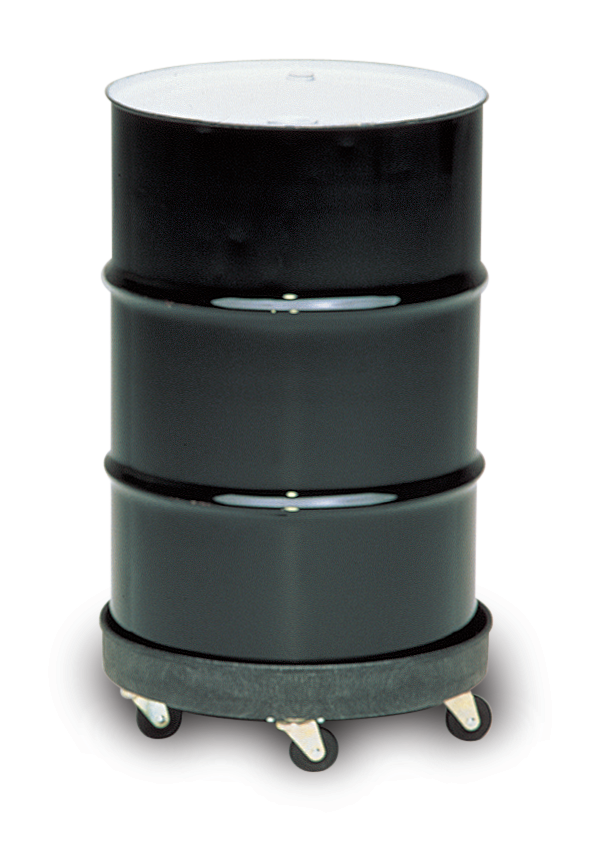 The Rubbermaid Commercial Universal Drum Dolly Cart quickly and easily transports waste containers up to 500 lbs. throughout your facility.