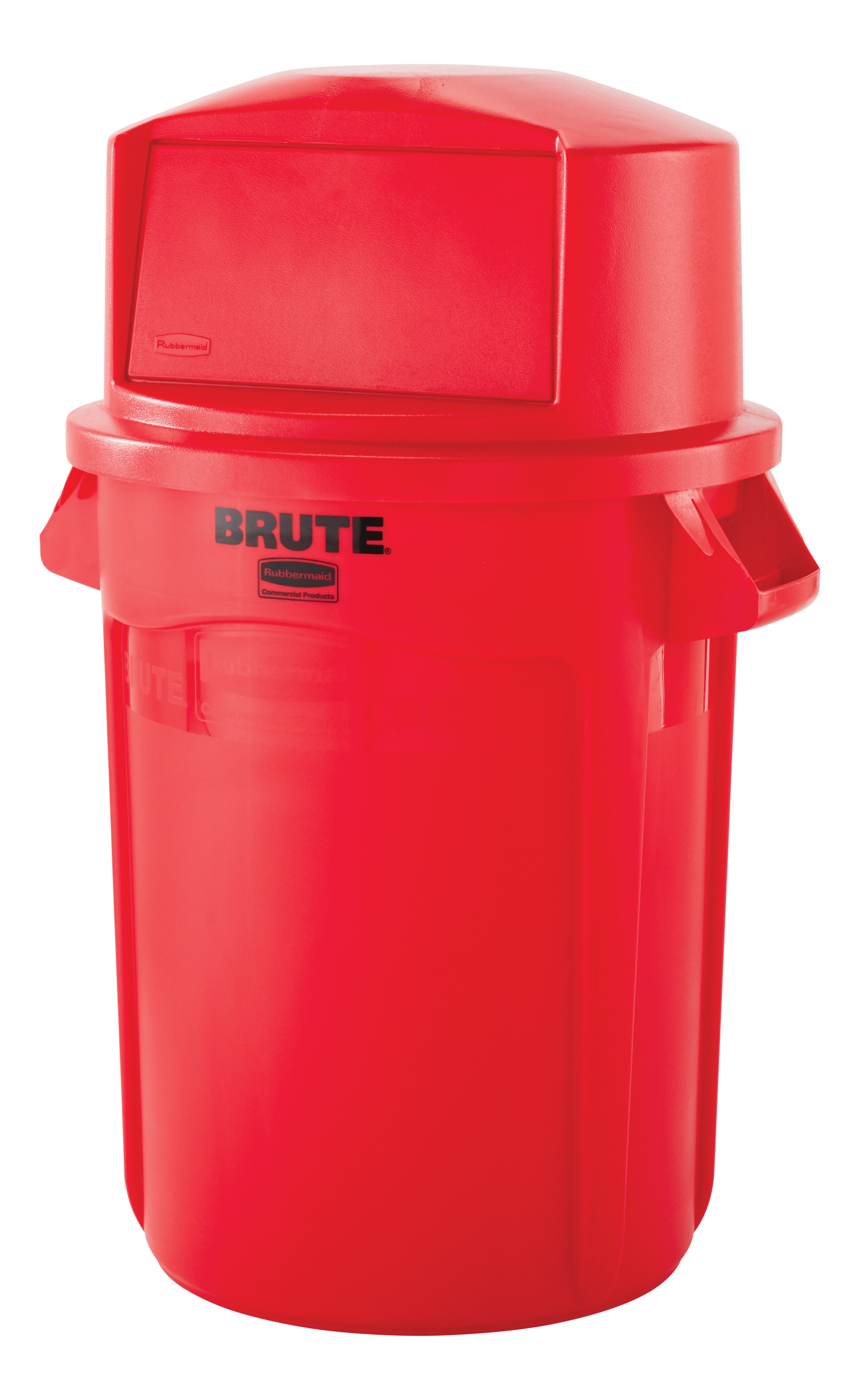 Rubbermaid Commercial Vented BRUTE® Dome Top Lidは、スナップロック式でぴったりフィット。スプリングドアでゴミ捨てが簡単で、虫の侵入も防ぎます。