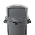 The Rubbermaid Commercial Vented BRUTE® Dome Top Lid is built tough with a snap-lock design for a perfect fit. A spring door makes trash disposal easy and prevents insects from entering the receptacle.