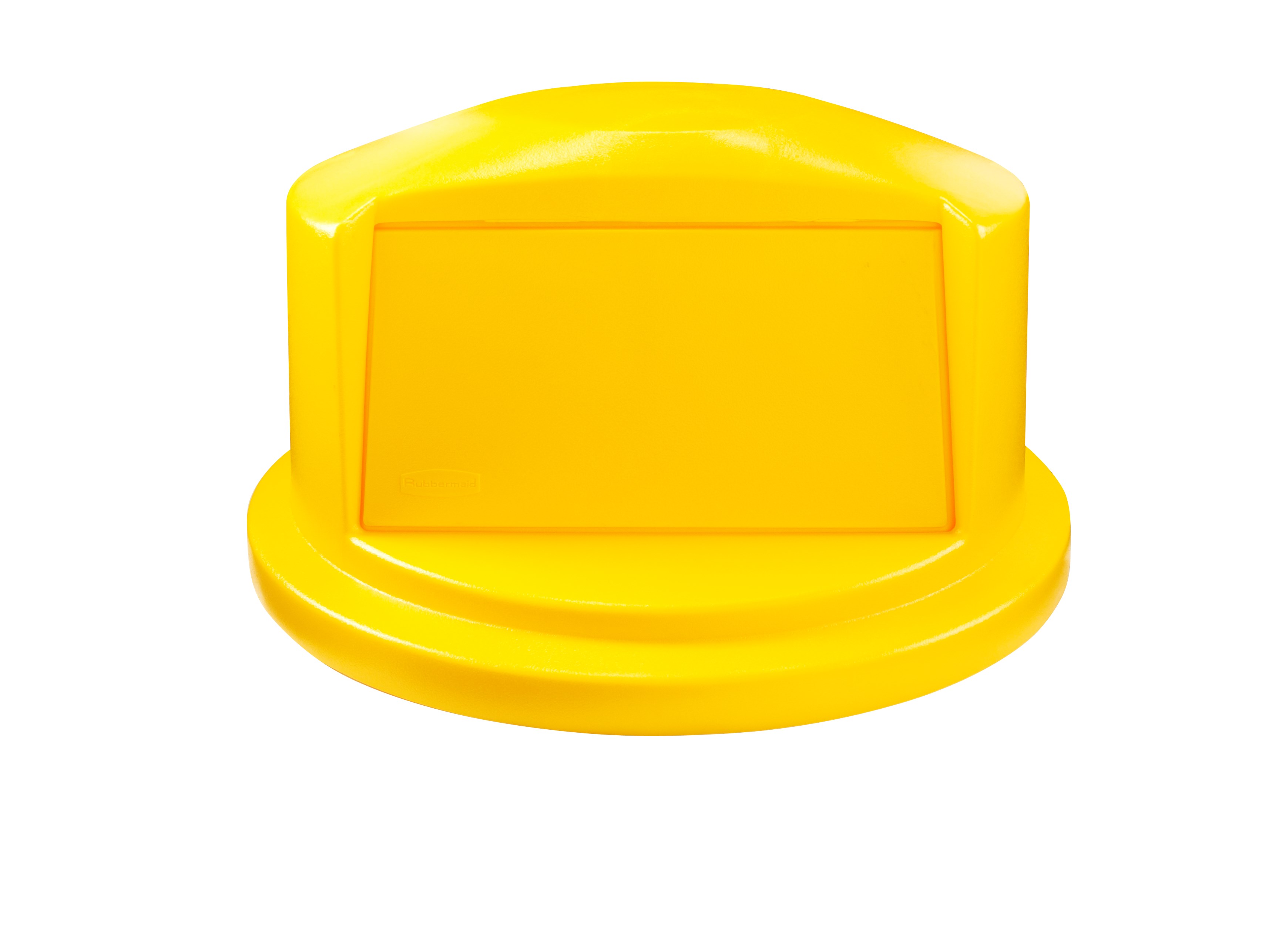 The Rubbermaid Commercial Vented BRUTE® Dome Top Lid is built tough with a snap-lock design for a perfect fit. A spring door makes trash disposal easy and prevents insects from entering the receptacle.