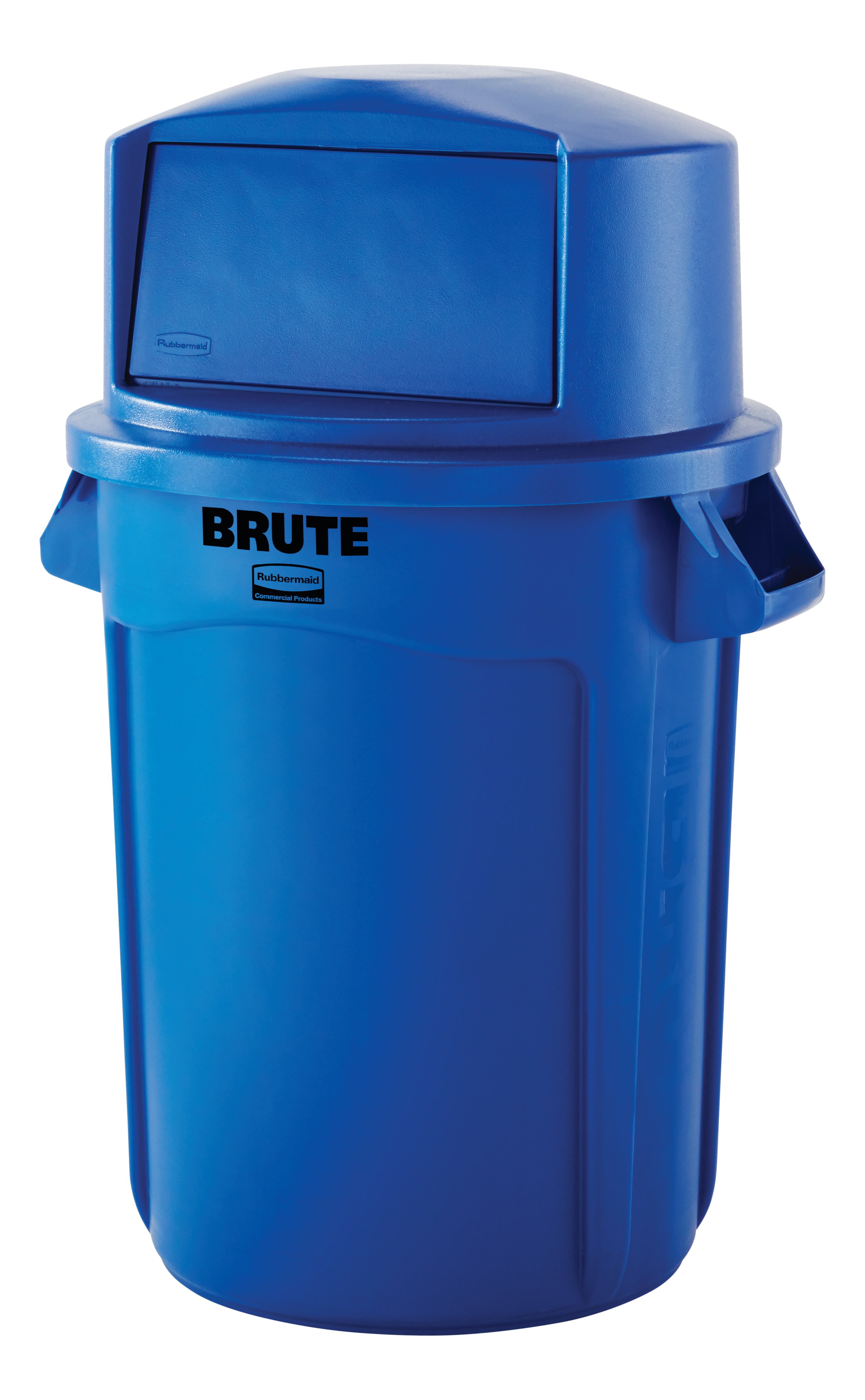 The Rubbermaid Commercial Vented BRUTE® Dome Top Lid is built tough with a snap-lock design for a perfect fit. A spring door makes trash disposal easy and prevents insects from entering the receptacle.