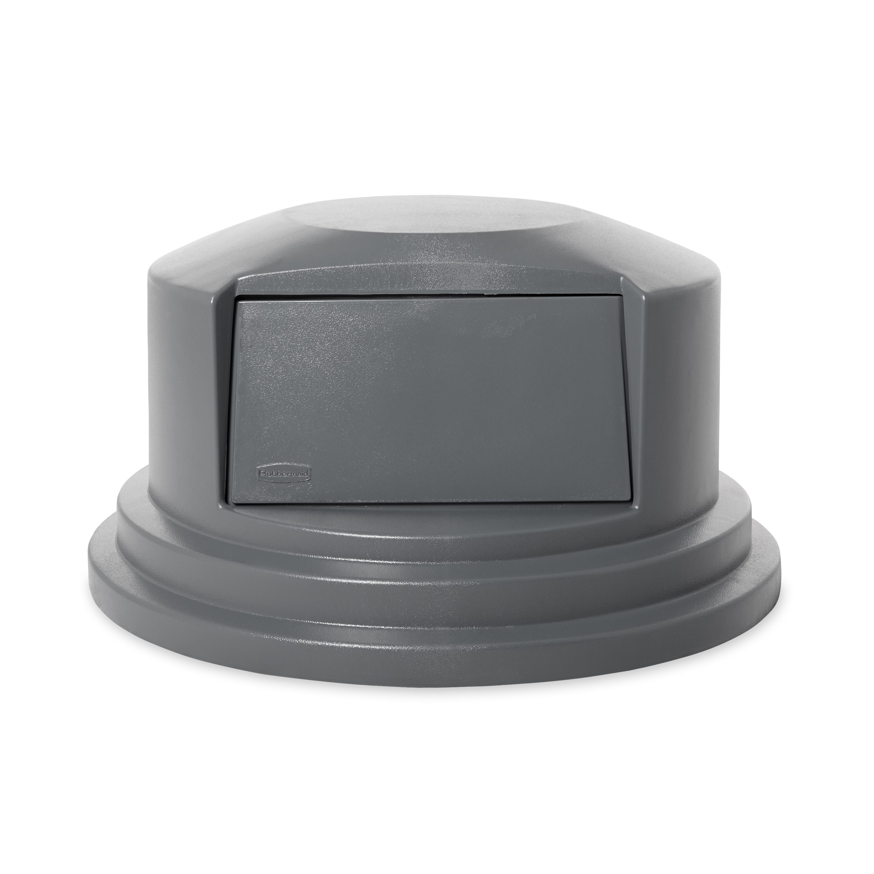 Rubbermaid Commercial Vented BRUTE® Dome Top Lidは、スナップロック式でぴったりフィット。スプリングドアでゴミ捨てが簡単で、虫の侵入も防ぎます。
