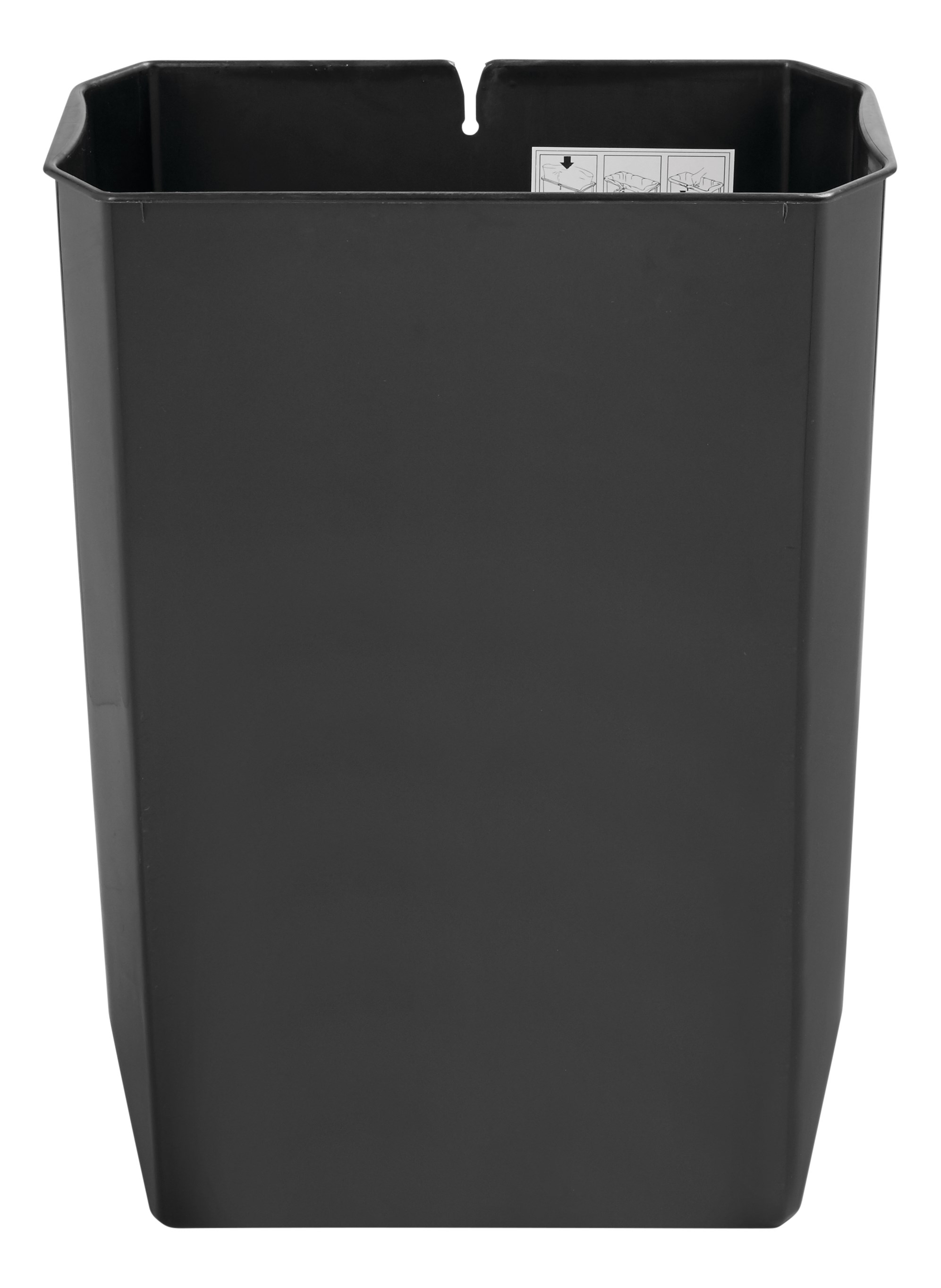 The Rubbermaid Commercial Impressions&#x2122; End Step-On Liner helps maintain the life of the Rubbermaid Commercial Impressions&#x2122; End Step-On Container (sold separately). Constructed of durable, puncture-resistant plastic, this liner features smooth contours for easy cleaning and a liner retainer band to secure liner bags.