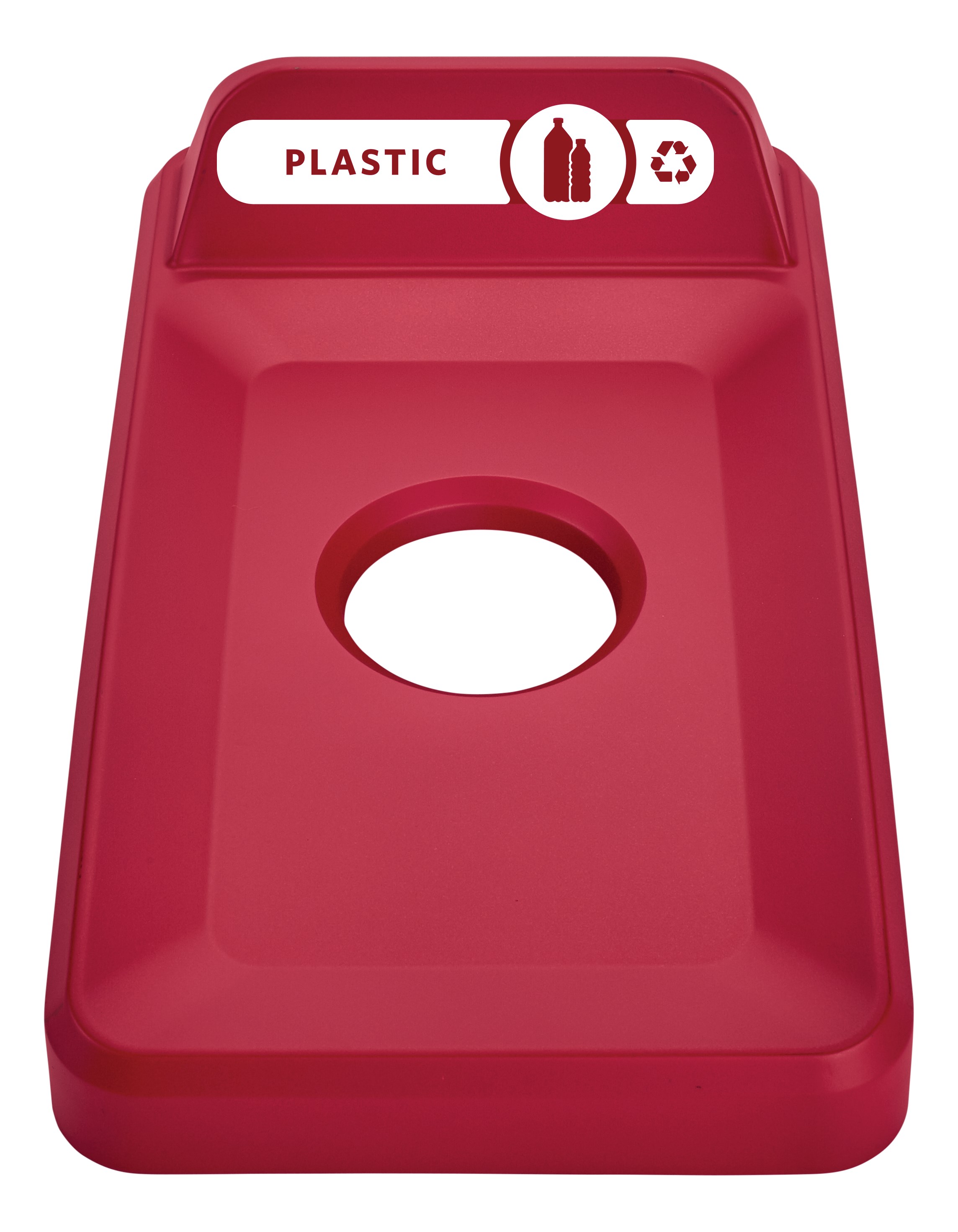 Slim Jim® recycling lids are designed to make recycling easier with consistent color-coding, lid openings and waste stream options