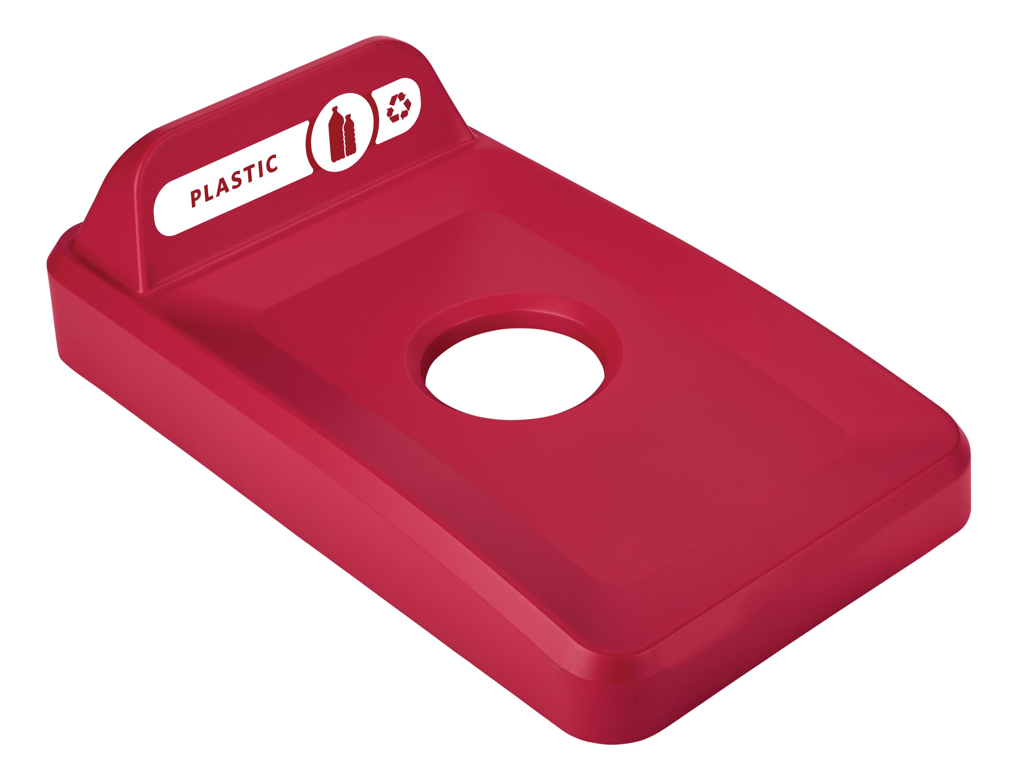 Slim Jim® recycling lids are designed to make recycling easier with consistent color-coding, lid openings and waste stream options