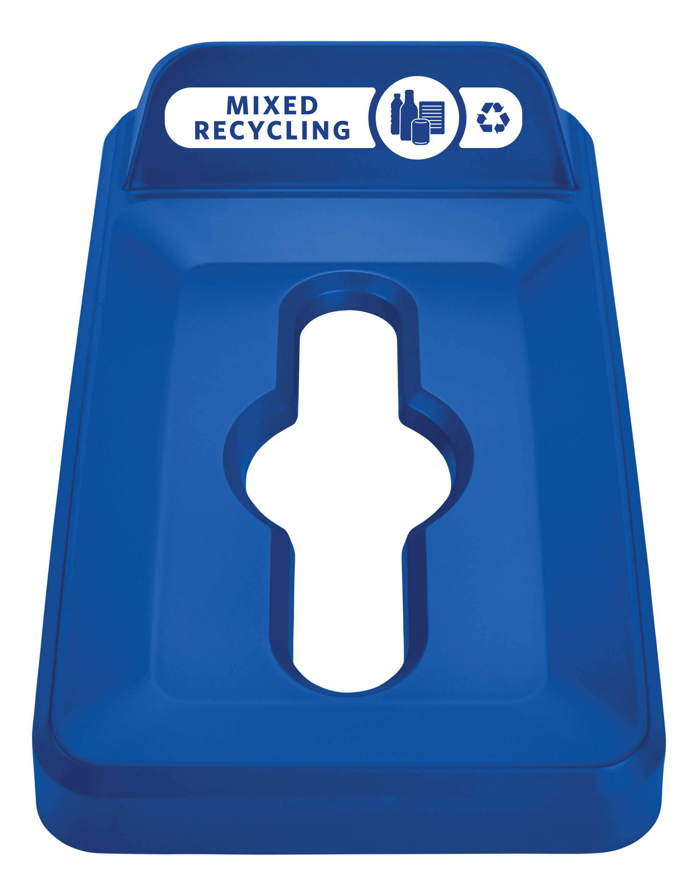 Slim Jim® recycling lids are designed to make recycling easier with consistent color-coding, lid openings and waste stream options