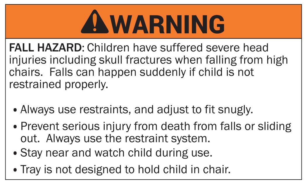 Sturdy Chair™ High Chairs make safety and cleanliness a priority for your youngest patrons. Microban® technology provides allover protection from bacteria growth that can cause odors and staining and complies with FDA standards.