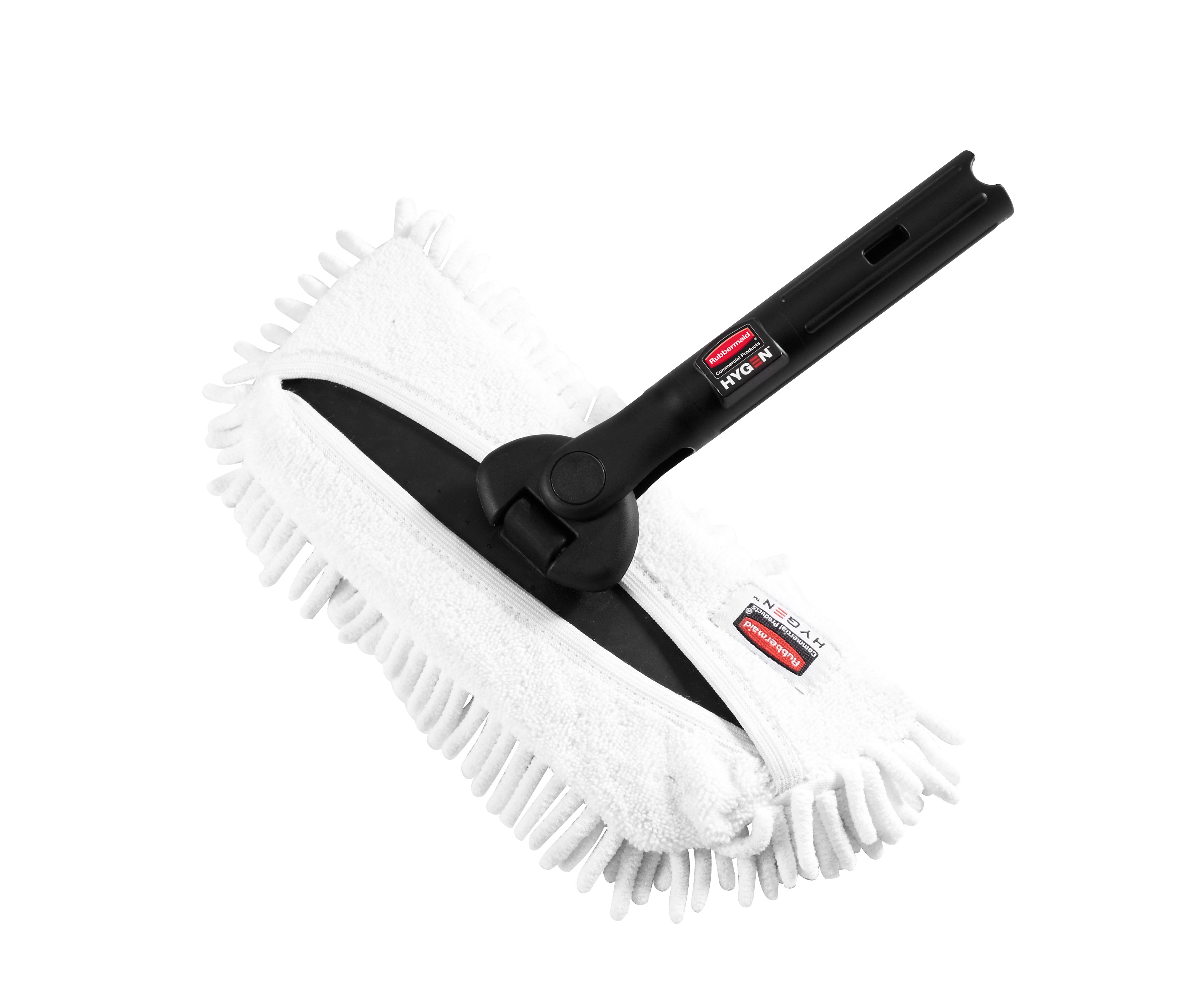 HYGEN™ Microfiber Flexi-Frame conforms to curved surfaces for better pickup of dirt and debris, allowing users to clean faster and more effectively.