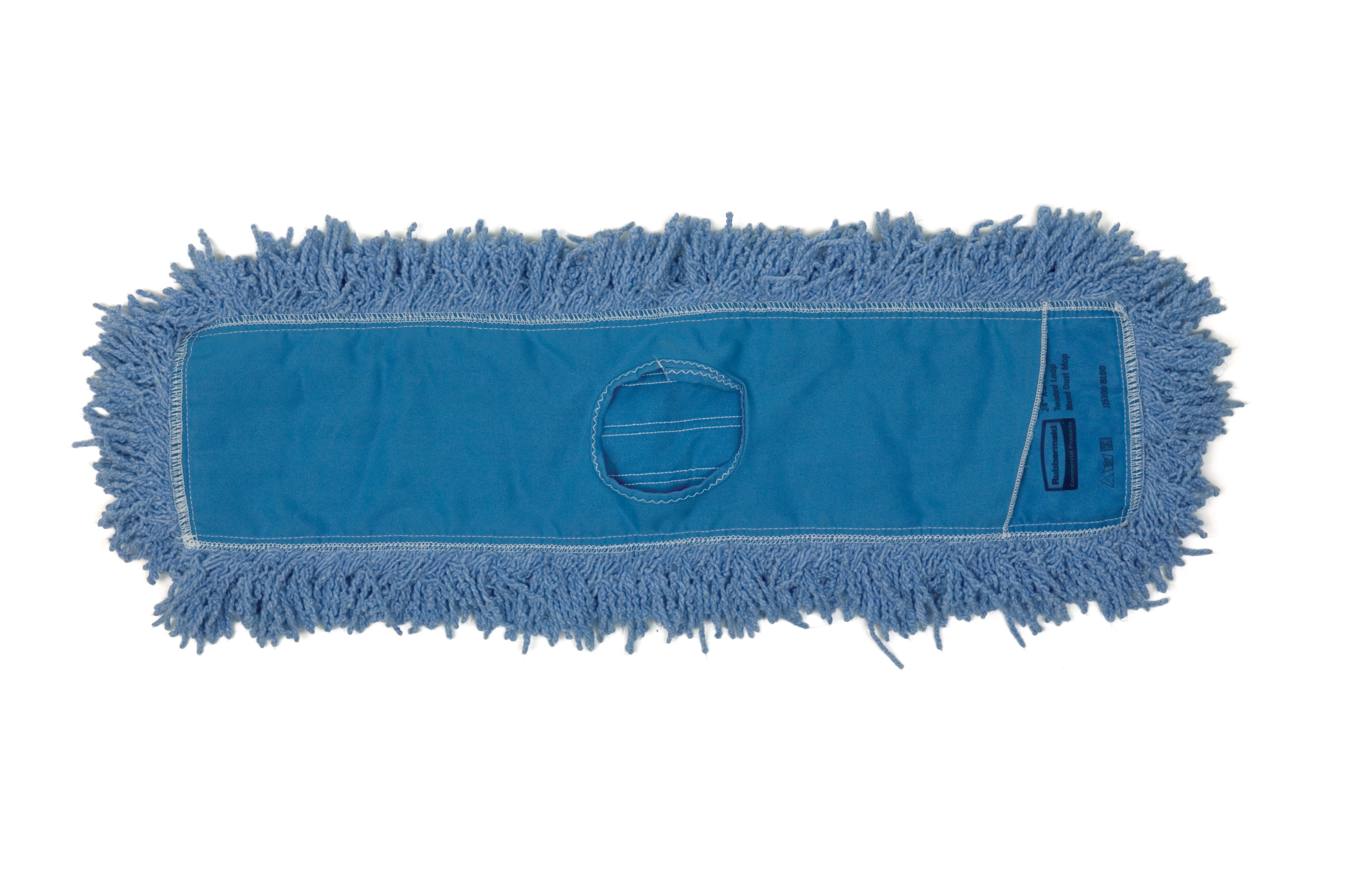 Twisted-Loop Blend Dust Mop 24" FGJ25300 is a premium prelaundered dust mop that provides maximum durability and optimal cleaning performance. Twisted loops create fuller mop heads with no gaps, offering better coverage than traditional ply yarn and improved collection and retention of dust and dirt particles. Less prone to snagging, fraying, and unraveling.