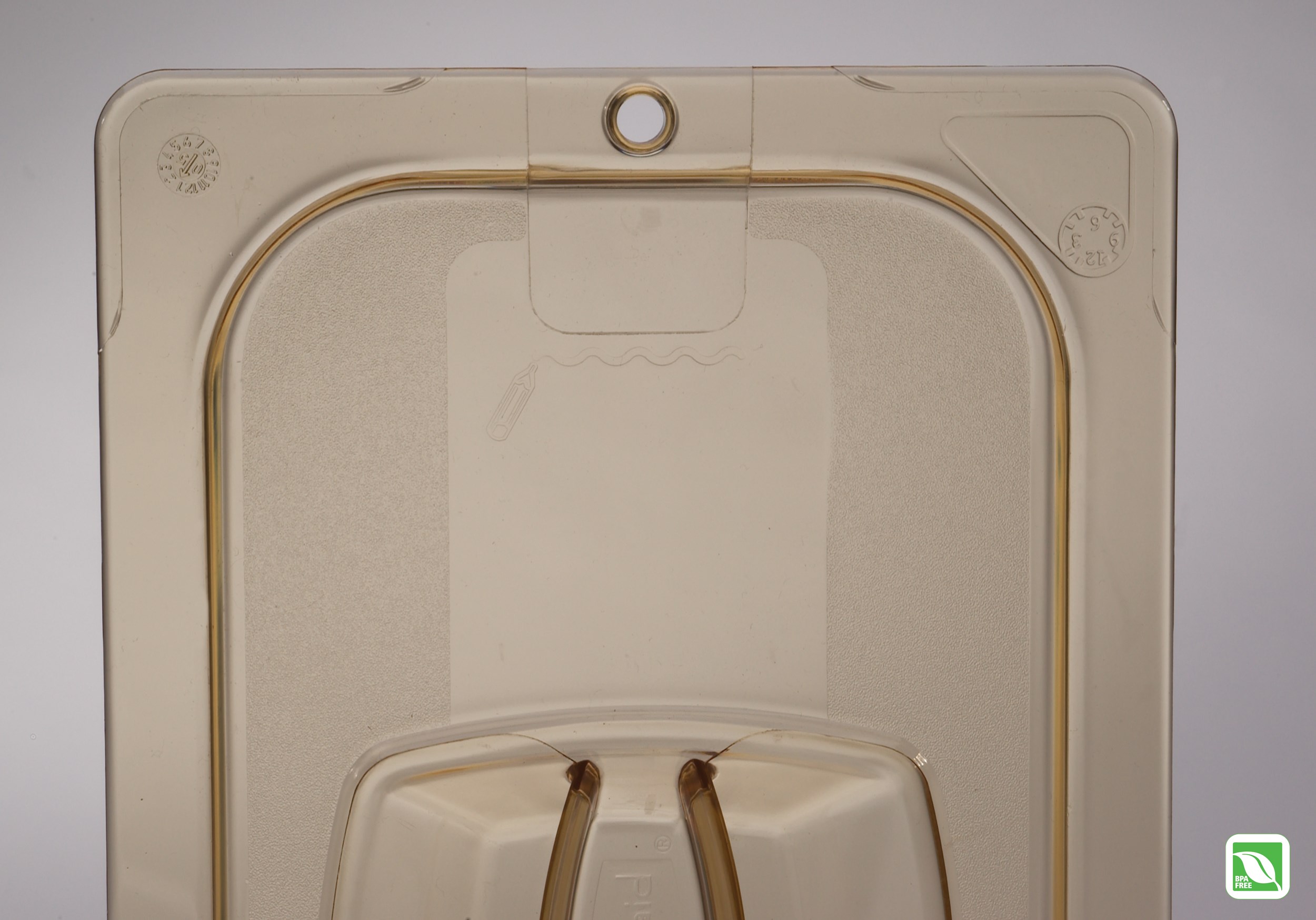 Heavy Duty hot insert pan cover with handle and peg hole for sanitary drying