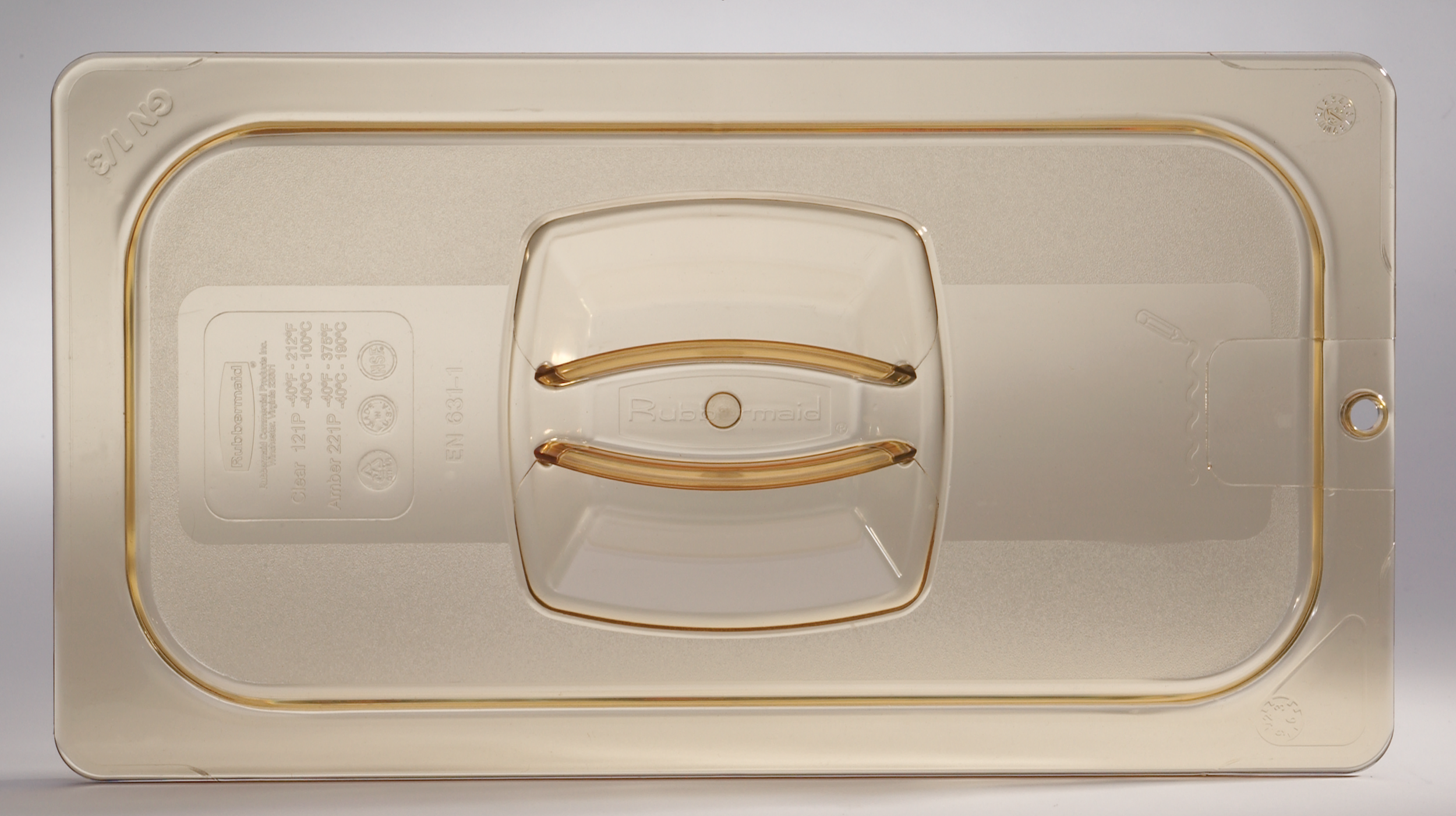 Couvercle de bac ultrarésistant pour aliments chauds avec poignée et trou pour un séchage hygiénique