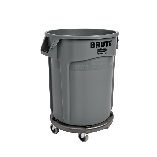 The BRUTE® Dolly smoothly and efficiently transports 20, 32, 44, and 55-gallon BRUTE® containers easily and quickly.