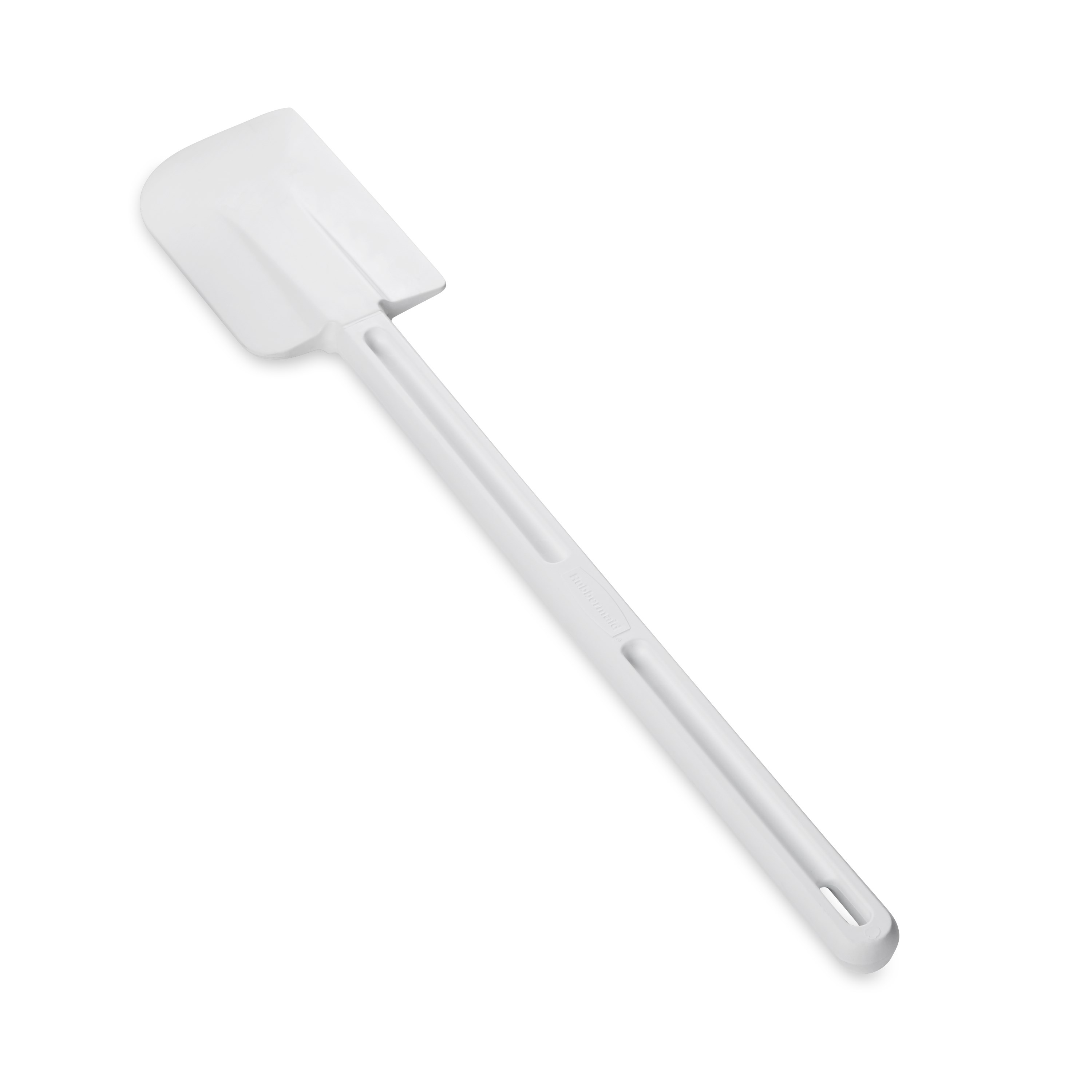 The Rubbermaid Commercial Rubber Spatula features a true rubber blade molded directly onto the handle.