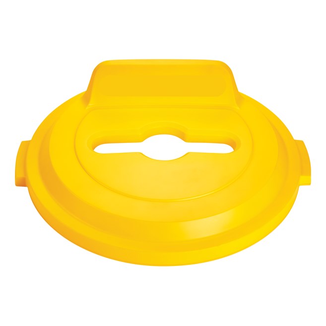 The Rubbermaid Commercial BRUTE® recycling lids are designed to make recycling easier with consistent color-coding, lid openings and waste stream options.