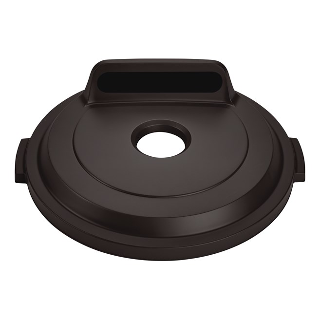 The Rubbermaid Commercial BRUTE® recycling lids are designed to make recycling easier with consistent color-coding, lid openings and waste stream options.