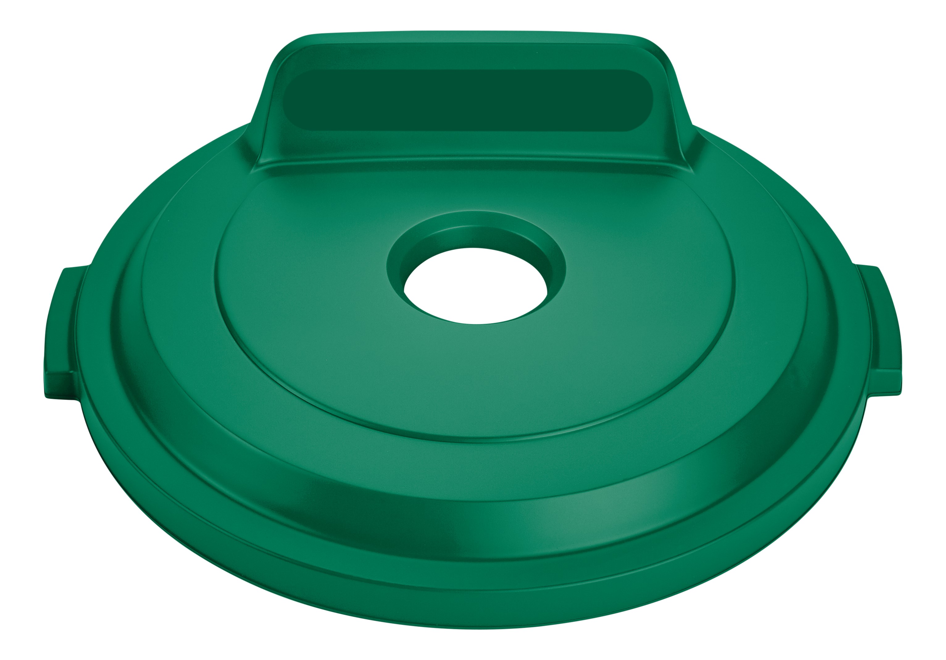 The Rubbermaid Commercial BRUTE® recycling lids are designed to make recycling easier with consistent color-coding, lid openings and waste stream options.