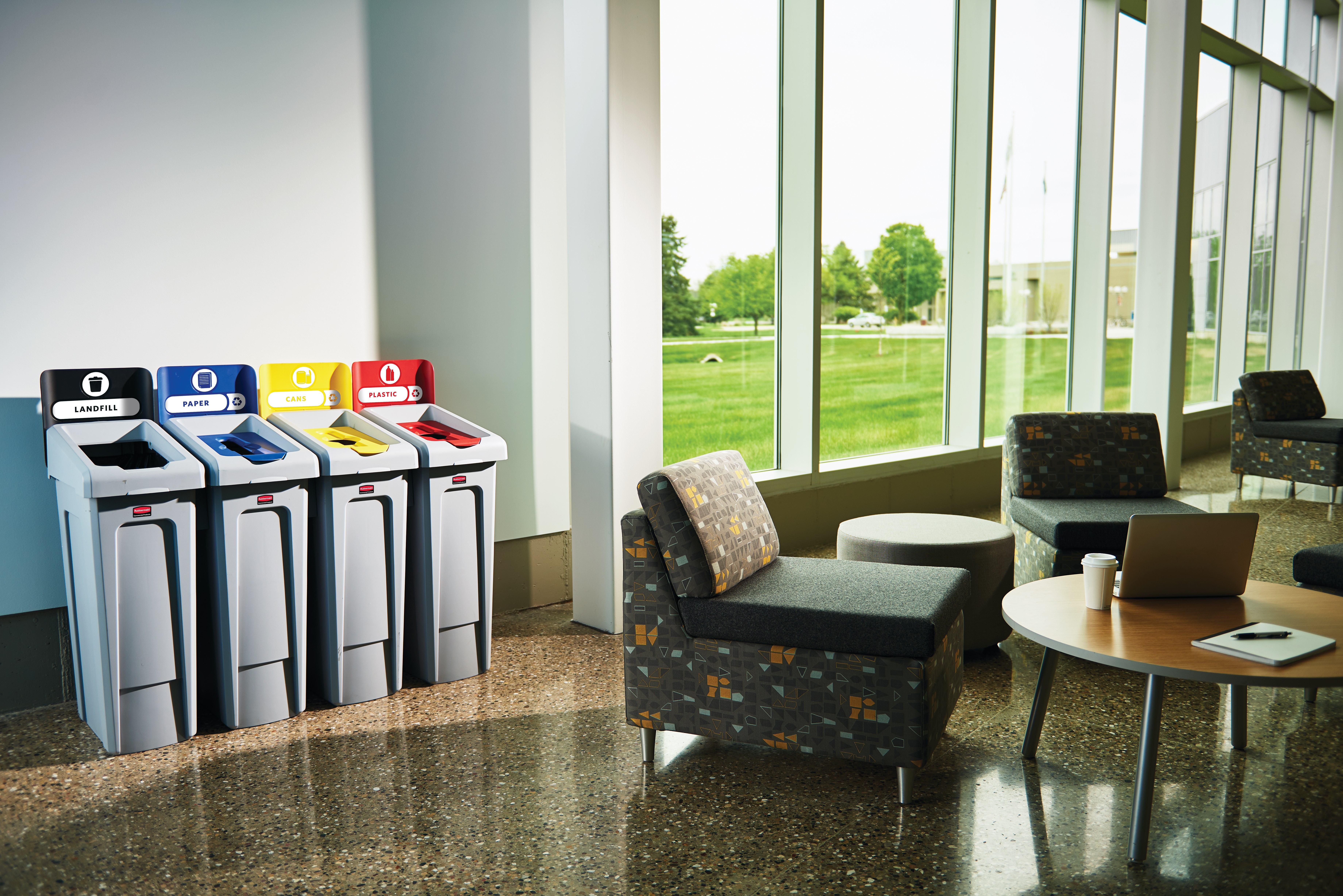 An adaptable recycling solution offers a front-of-house look with back-of-house functionality.