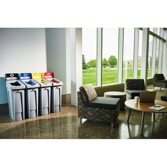 An adaptable recycling solution offers a front-of-house look with back-of-house functionality.