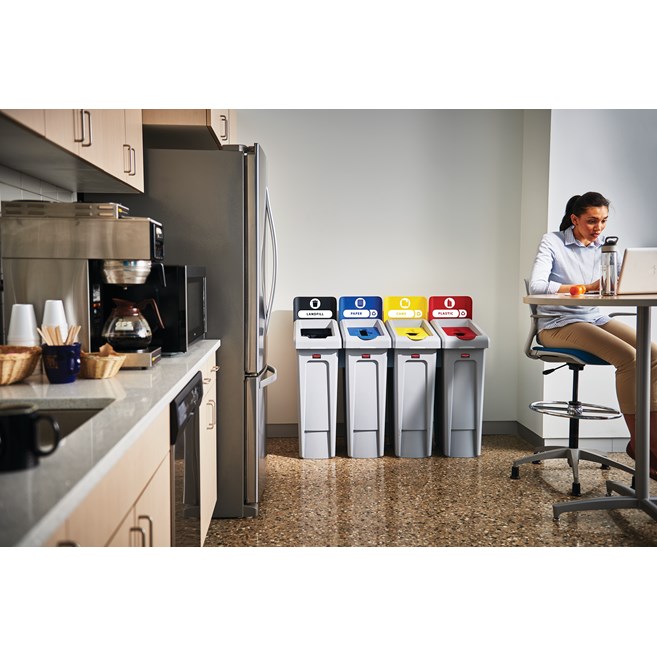 An adaptable recycling solution offers a front-of-house look with back-of-house functionality.