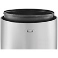The Crowne Collection 30 Gallon FGAOT30 Decorative Indoor Waste Container has an attractive contemporary design with a curved open top that prevents objects from being placed on top of the can, keeping a neater overall appearance.