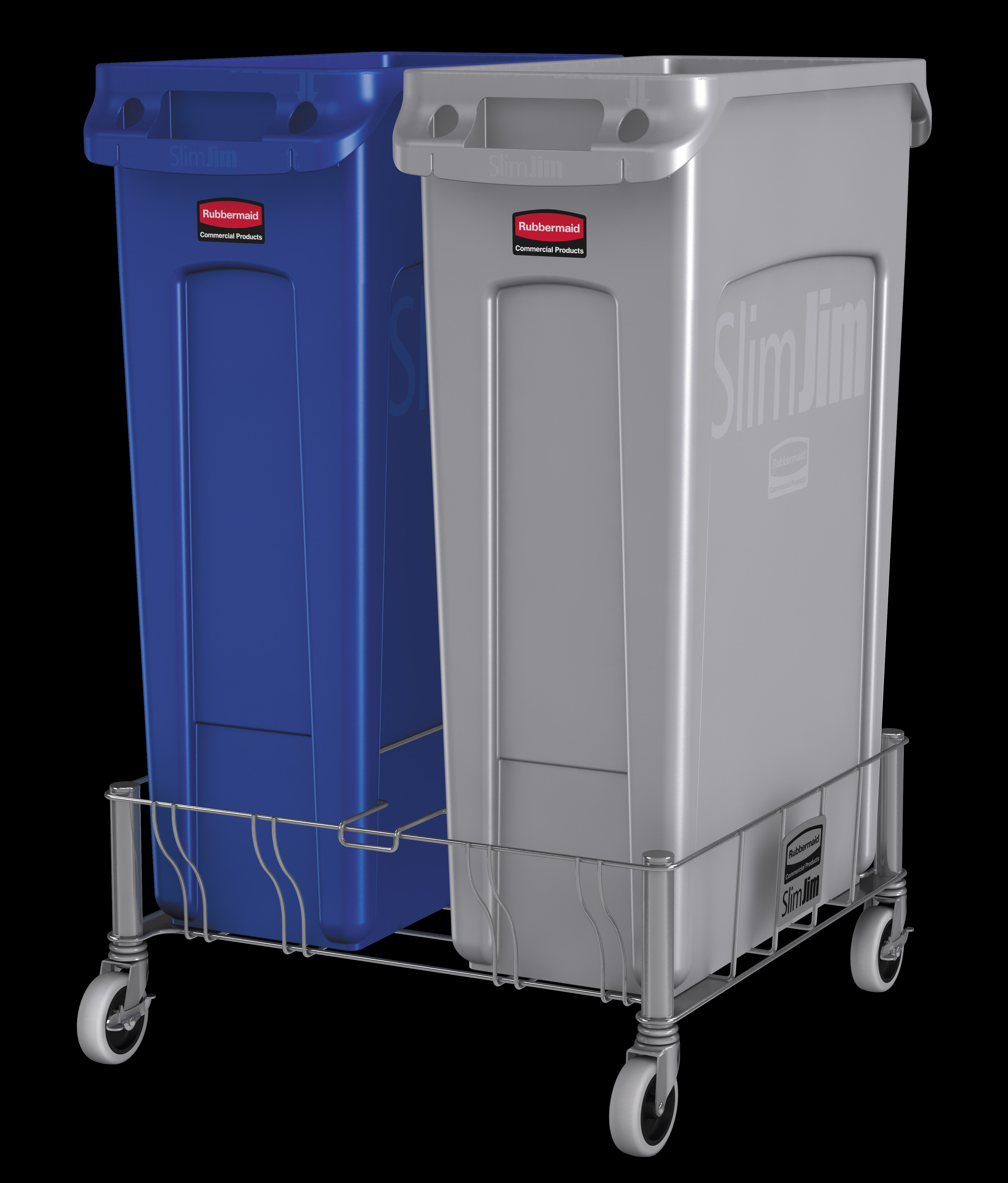 Slim Jim® Stainless Steel Double Dolly is designed to support and transport Vented Slim Jim® containers smoothly and efficiently through any commercial facility.