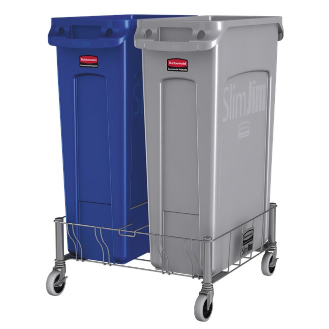 Slim Jim® Stainless Steel Double Dolly is designed to support and transport Vented Slim Jim® containers smoothly and efficiently through any commercial facility.