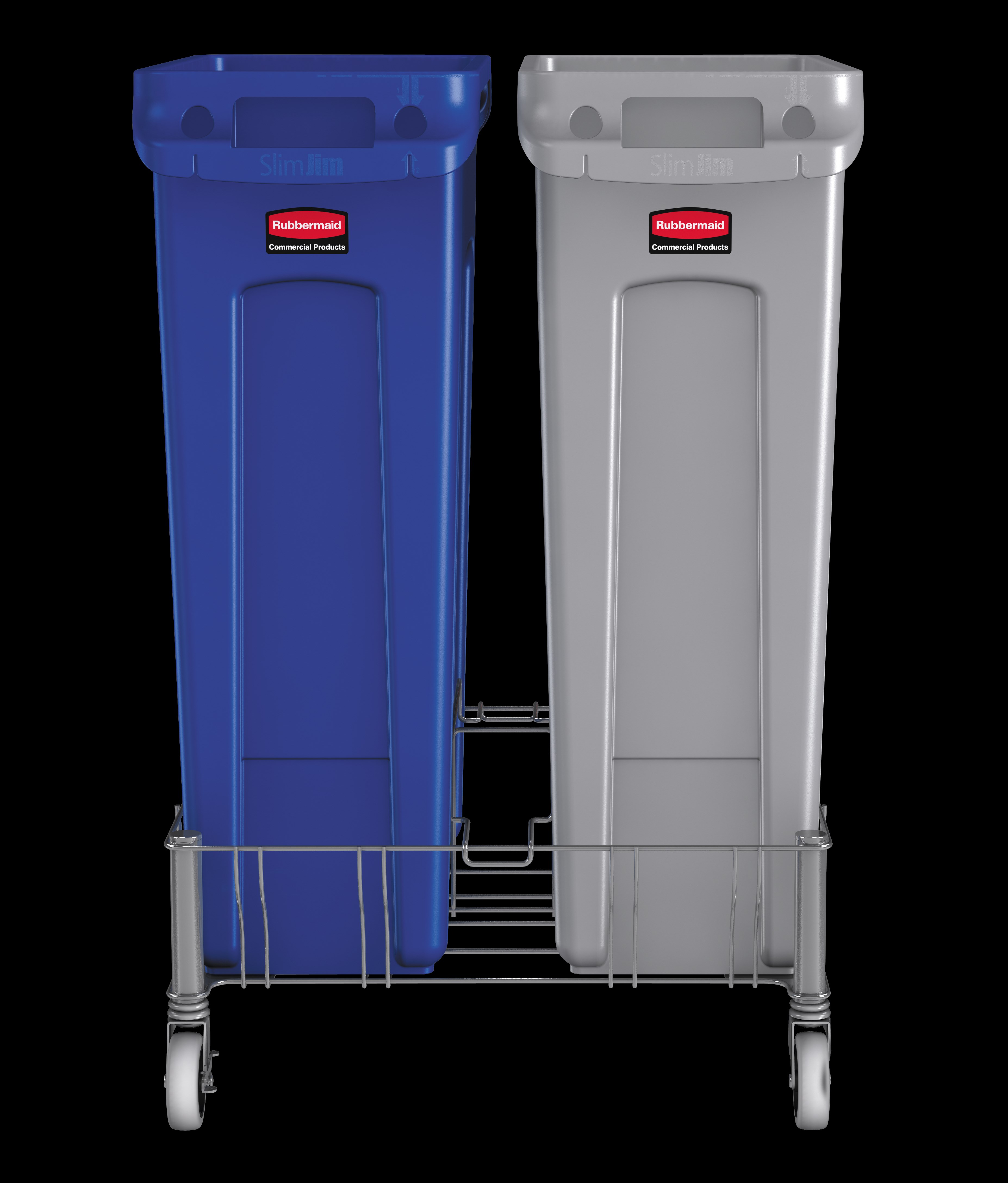 Slim Jim® Stainless Steel Double Dolly is designed to support and transport Vented Slim Jim® containers smoothly and efficiently through any commercial facility.