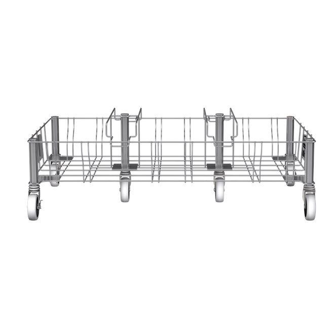 Slim Jim® Stainless Steel Triple Dolly is designed to support and transport Vented Slim Jim® containers smoothly and efficiently through any commercial facility.