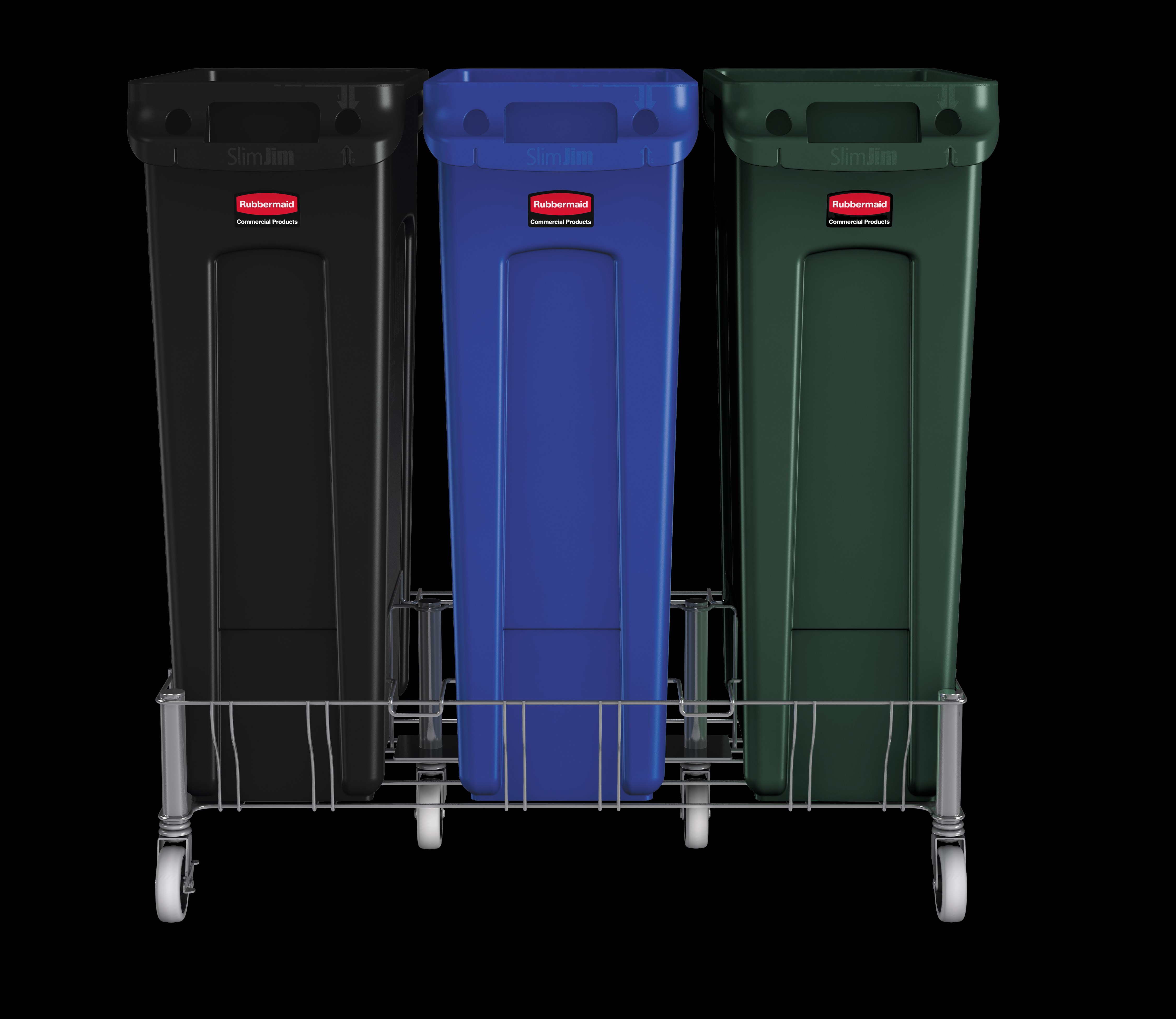 Slim Jim® Stainless Steel Triple Dolly is designed to support and transport Vented Slim Jim® containers smoothly and efficiently through any commercial facility.