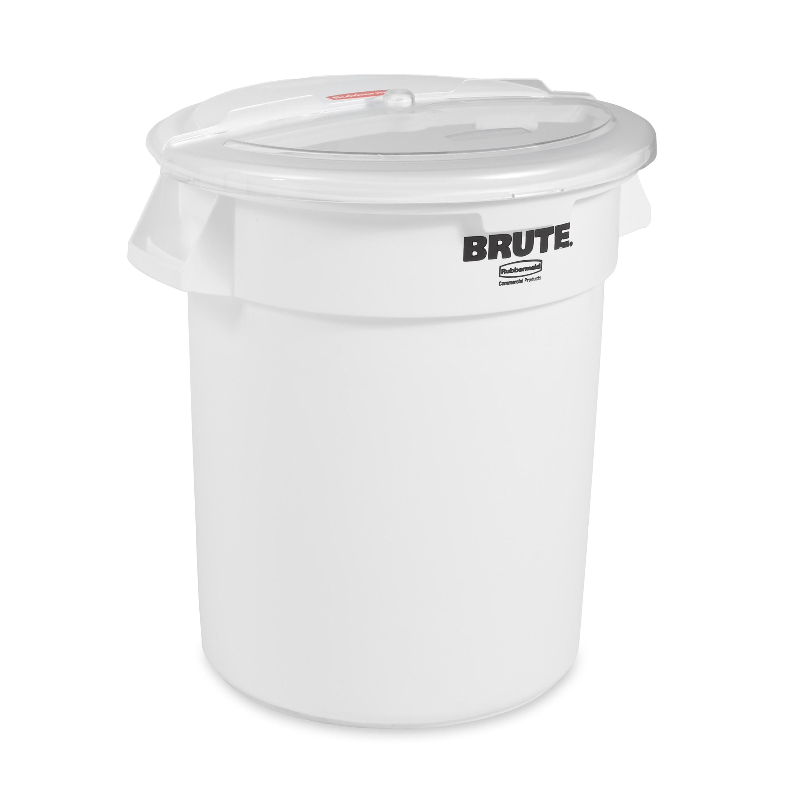The Rubbermaid Commercial BRUTE® ingredient containers with sliding ProSave® lid and scoop