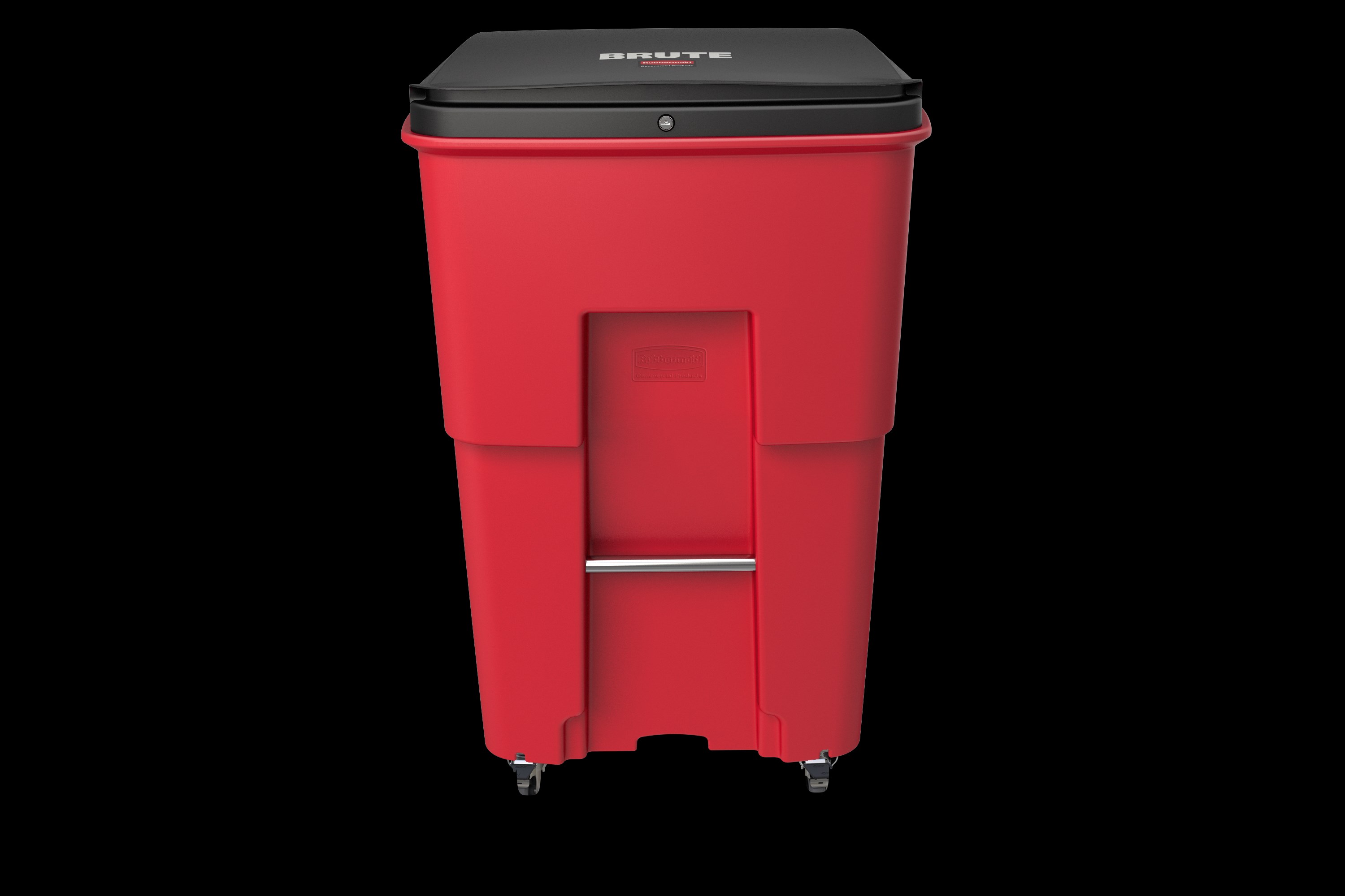 The Rubbermaid Commercial Medical Waste Rollouts with Casters are designed for use in the healthcare industry. Locking lids keep regulated medical waste secure, smooth contours make cleaning easier, and front swivel casters enable balanced maneuverability.