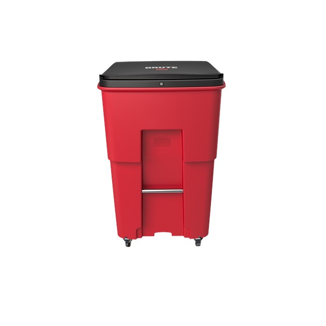 The Rubbermaid Commercial Medical Waste Rollouts with Casters are designed for use in the healthcare industry. Locking lids keep regulated medical waste secure, smooth contours make cleaning easier, and front swivel casters enable balanced maneuverability.