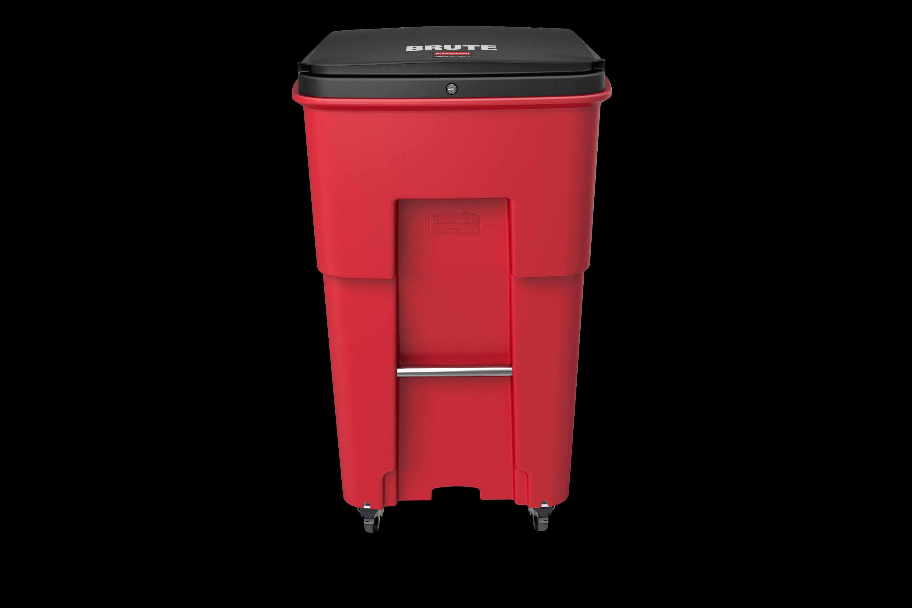 The Rubbermaid Commercial Medical Waste Rollouts with Casters are designed for use in the healthcare industry. Locking lids keep regulated medical waste secure, smooth contours make cleaning easier, and front swivel casters enable balanced maneuverability.