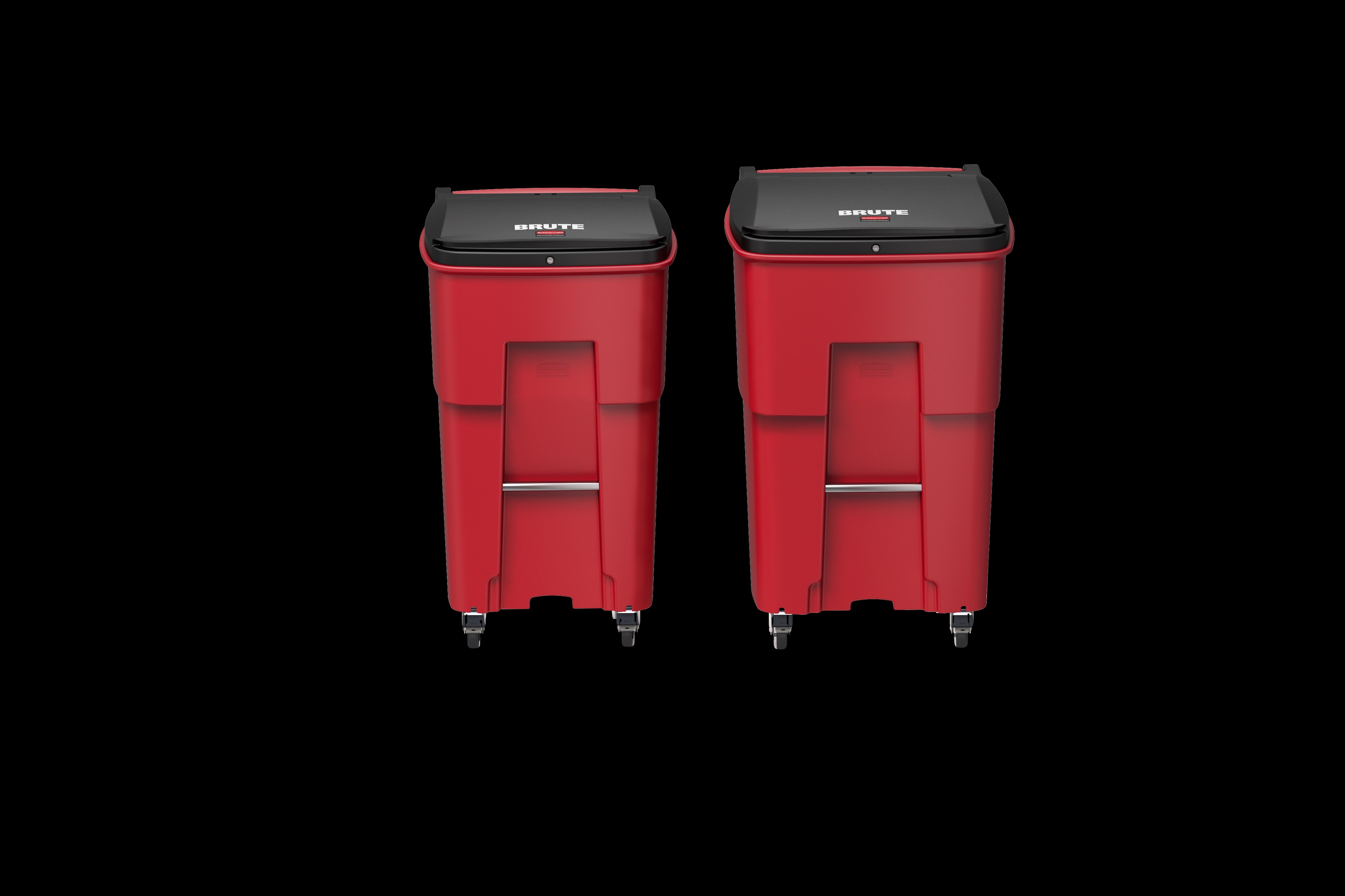 The Rubbermaid Commercial Medical Waste Rollouts with Casters are designed for use in the healthcare industry. Locking lids keep regulated medical waste secure, smooth contours make cleaning easier, and front swivel casters enable balanced maneuverability.