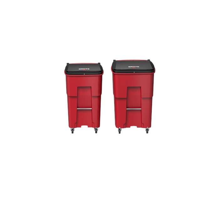 The Rubbermaid Commercial Medical Waste Rollouts with Casters are designed for use in the healthcare industry. Locking lids keep regulated medical waste secure, smooth contours make cleaning easier, and front swivel casters enable balanced maneuverability.