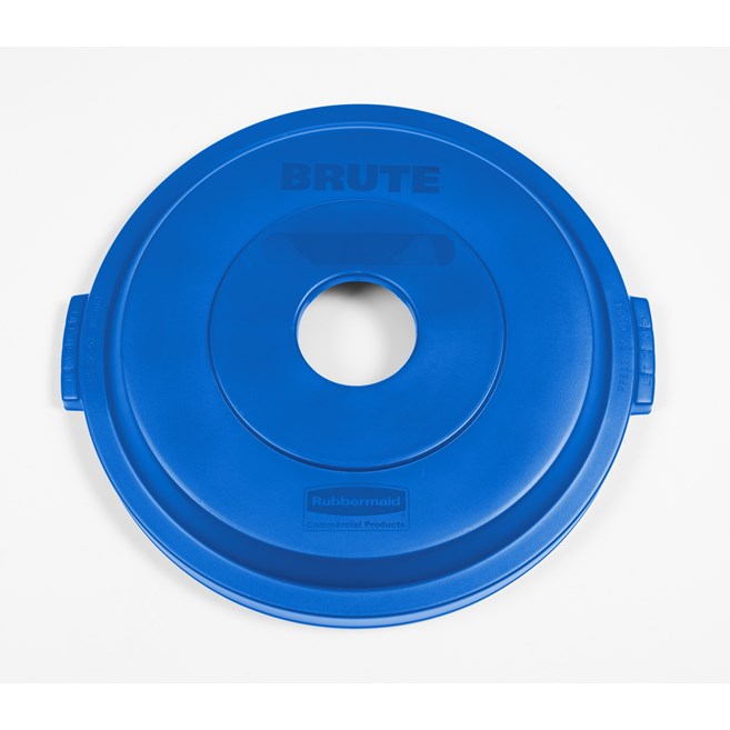 The Rubbermaid Commercial Recycling Lids for BRUTE® containers feature all-plastic, commercial-grade construction that won't rust, chip, or peel.