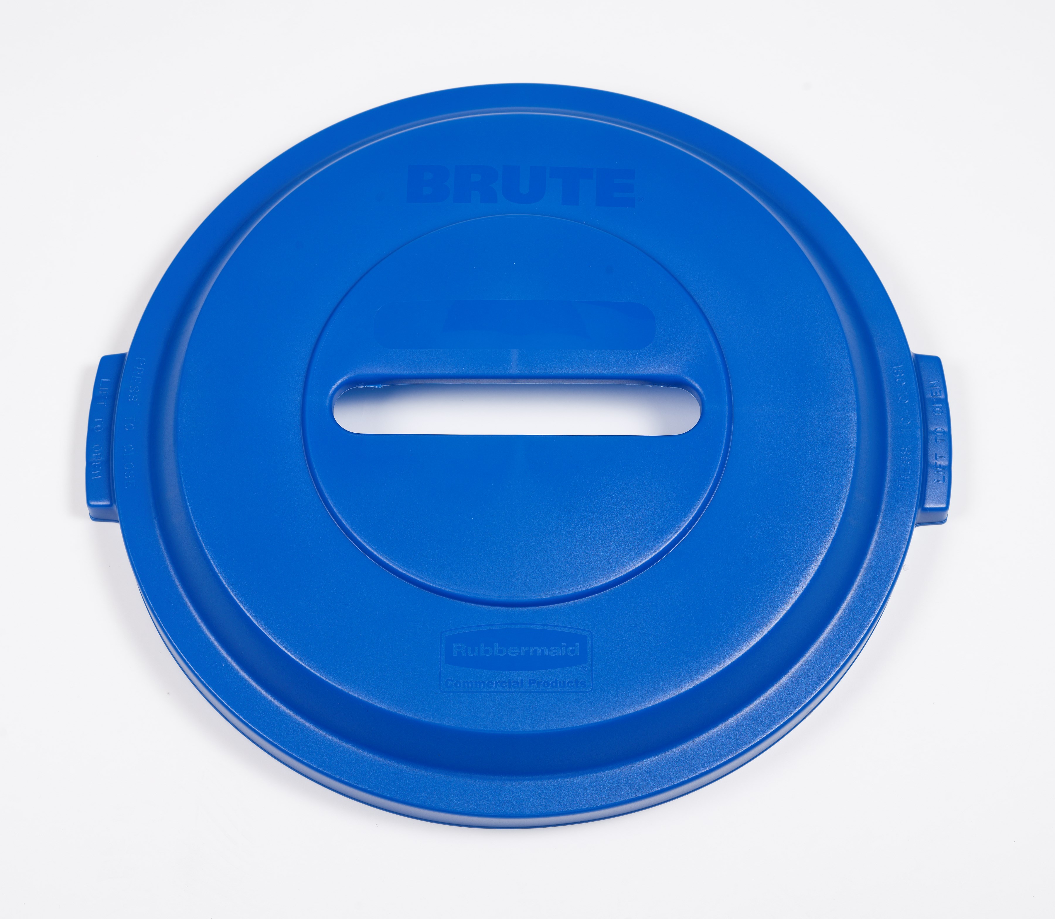 The Rubbermaid Commercial Recycling Lids for BRUTE® containers feature all-plastic, commercial-grade construction that won't rust, chip, or peel.