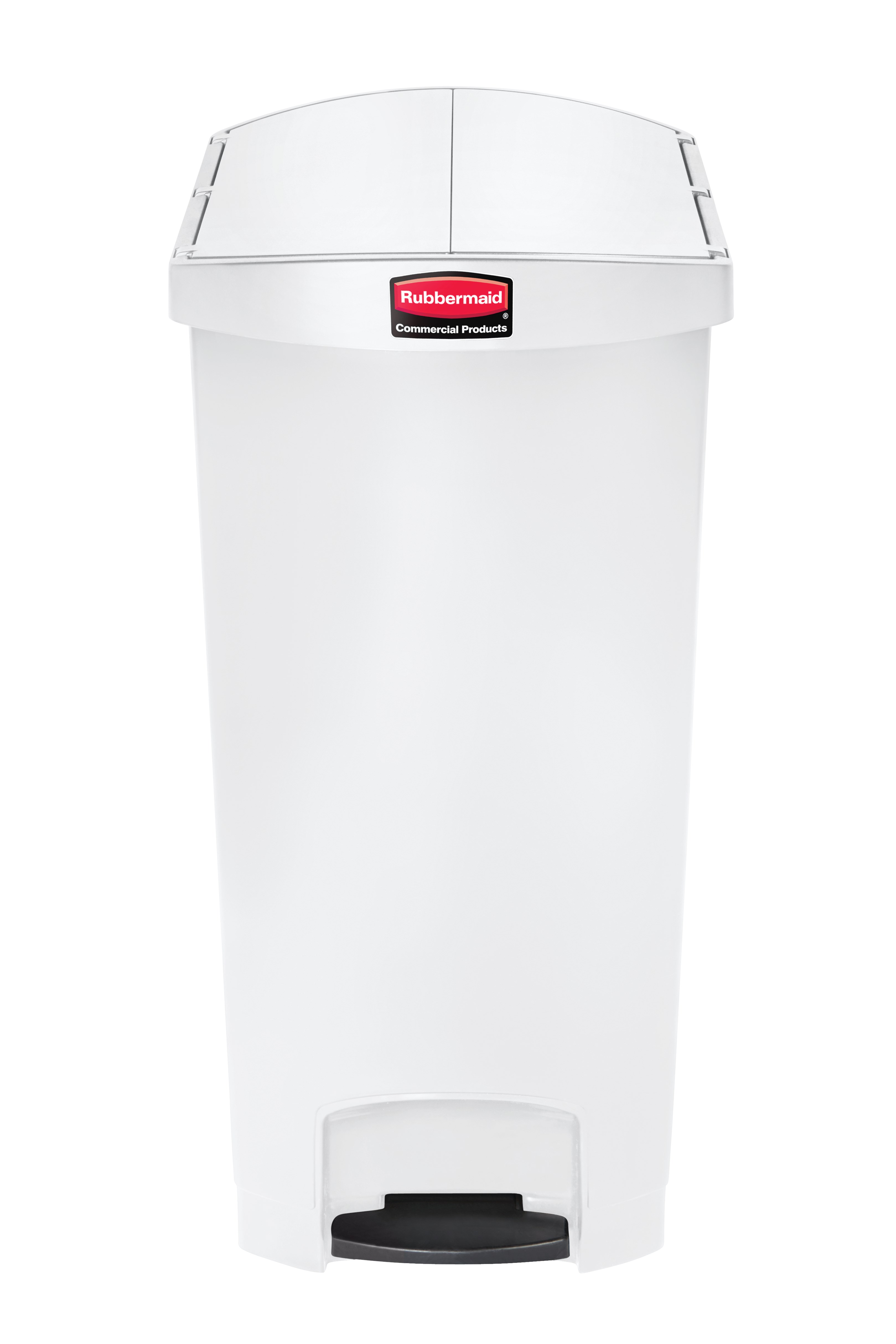 The Rubbermaid Commercial Streamline®  Step-On Container features a slim profile and small footprint to fit in tightest spaces. Streamline®  Step-On containers are constructed with premium-quality materials and meet the needs of any environment with efficiency, safety, and durability.
