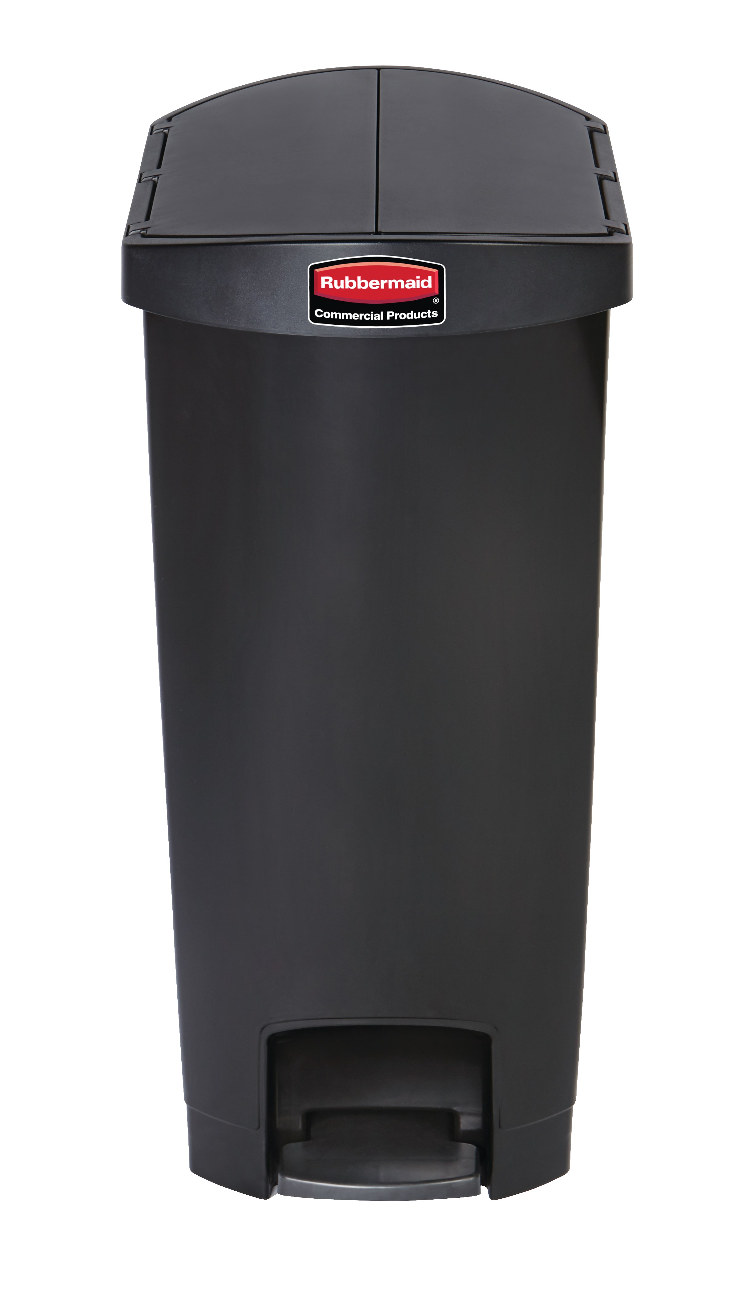 The Rubbermaid Commercial Streamline®  Step-On Container features a slim profile and small footprint to fit in tightest spaces. Streamline®  Step-On containers are constructed with premium-quality materials and meet the needs of any environment with efficiency, safety, and durability.