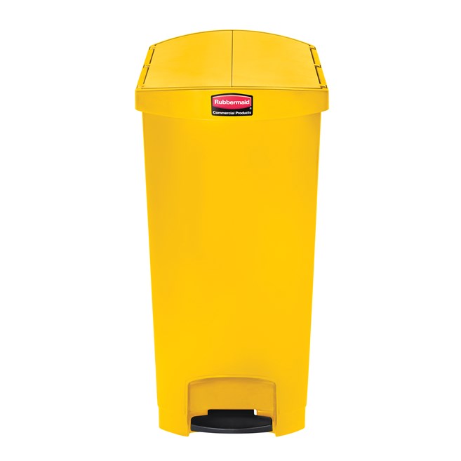 The Rubbermaid Commercial Streamline®  Step-On Container features a slim profile and small footprint to fit in tightest spaces. Streamline®  Step-On containers are constructed with premium-quality materials and meet the needs of any environment with efficiency, safety, and durability.
