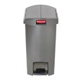 The Rubbermaid Commercial Streamline®  Step-On Container features a slim profile and small footprint to fit in tightest spaces. Streamline®  Step-On containers are constructed with premium-quality materials and meet the needs of any environment with efficiency, safety, and durability.