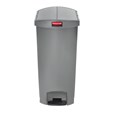 The Rubbermaid Commercial Streamline®  Step-On Container features a slim profile and small footprint to fit in tightest spaces. Streamline®  Step-On containers are constructed with premium-quality materials and meet the needs of any environment with efficiency, safety, and durability.